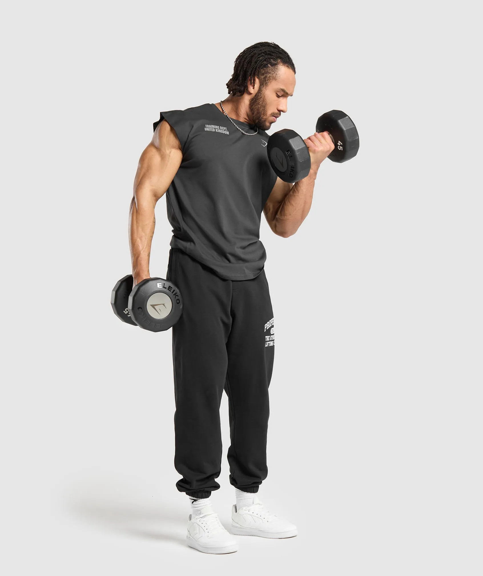 Gymshark Training Dept. UK Cut Off Tank - Asphalt Grey sold by Gymshark product image thumbnail 4