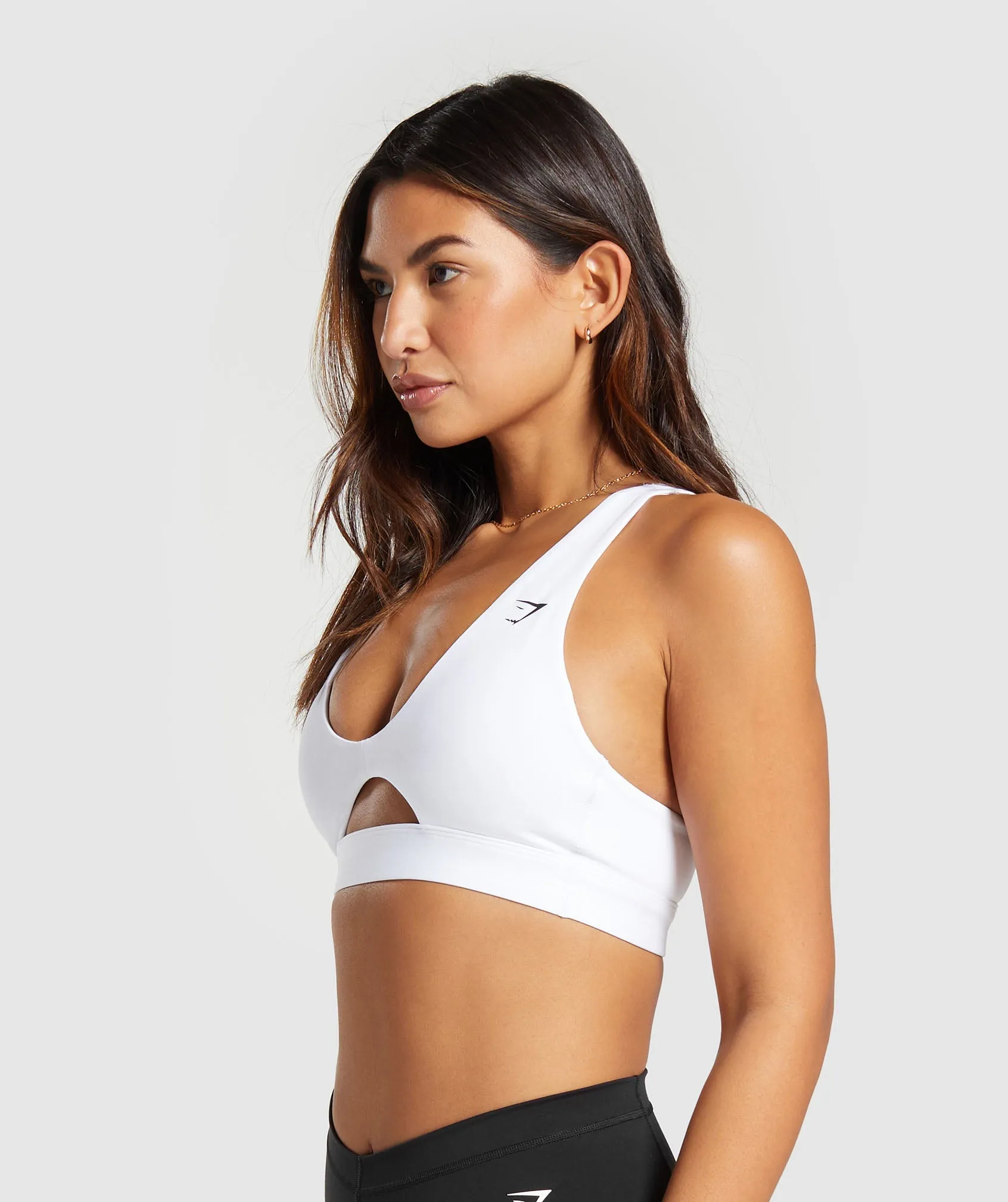 Gymshark Peek A Boo Sports Bra - White sold by Gymshark product image thumbnail 3