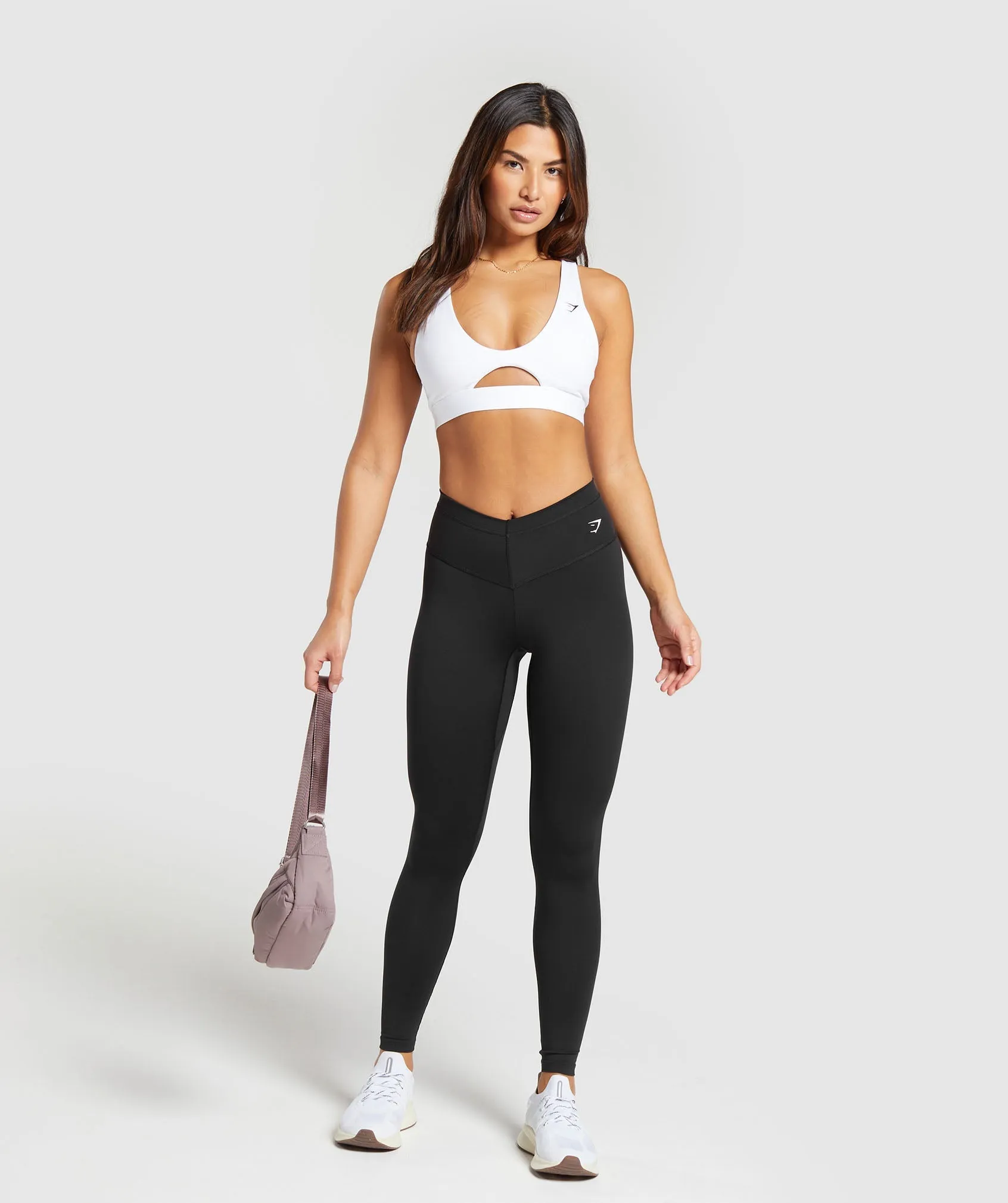 Gymshark Peek A Boo Sports Bra - White sold by Gymshark product image thumbnail 4
