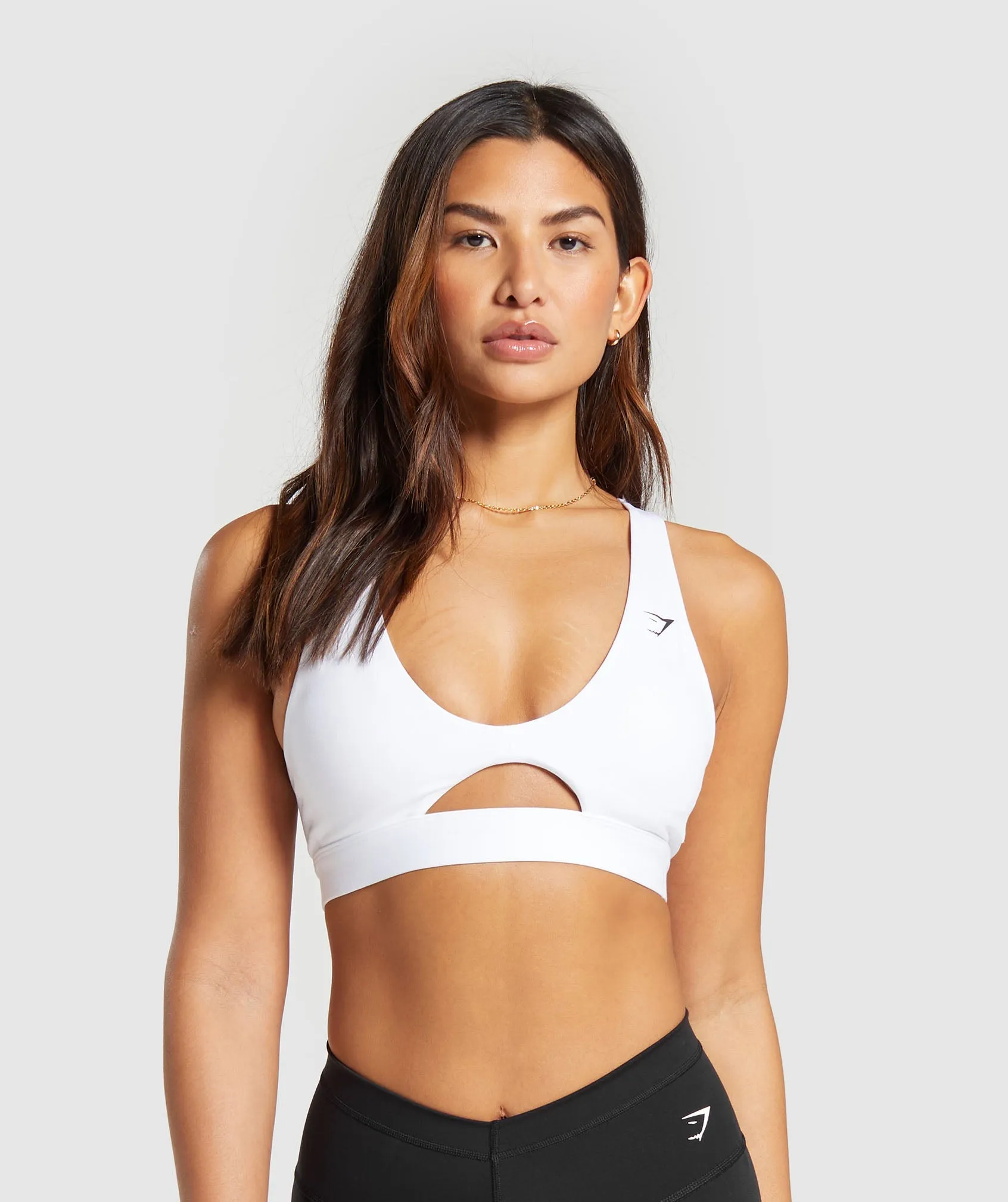 Gymshark Peek A Boo Sports Bra - White sold by Gymshark