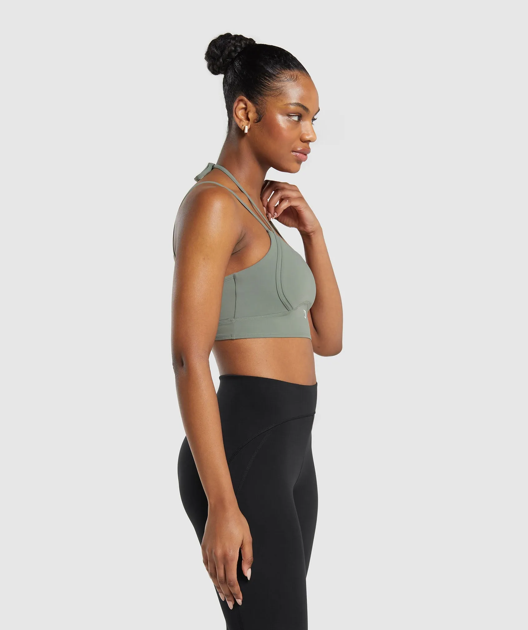 Gymshark Halterneck Crop Cami Tank - Unit Green sold by Gymshark product image thumbnail 3