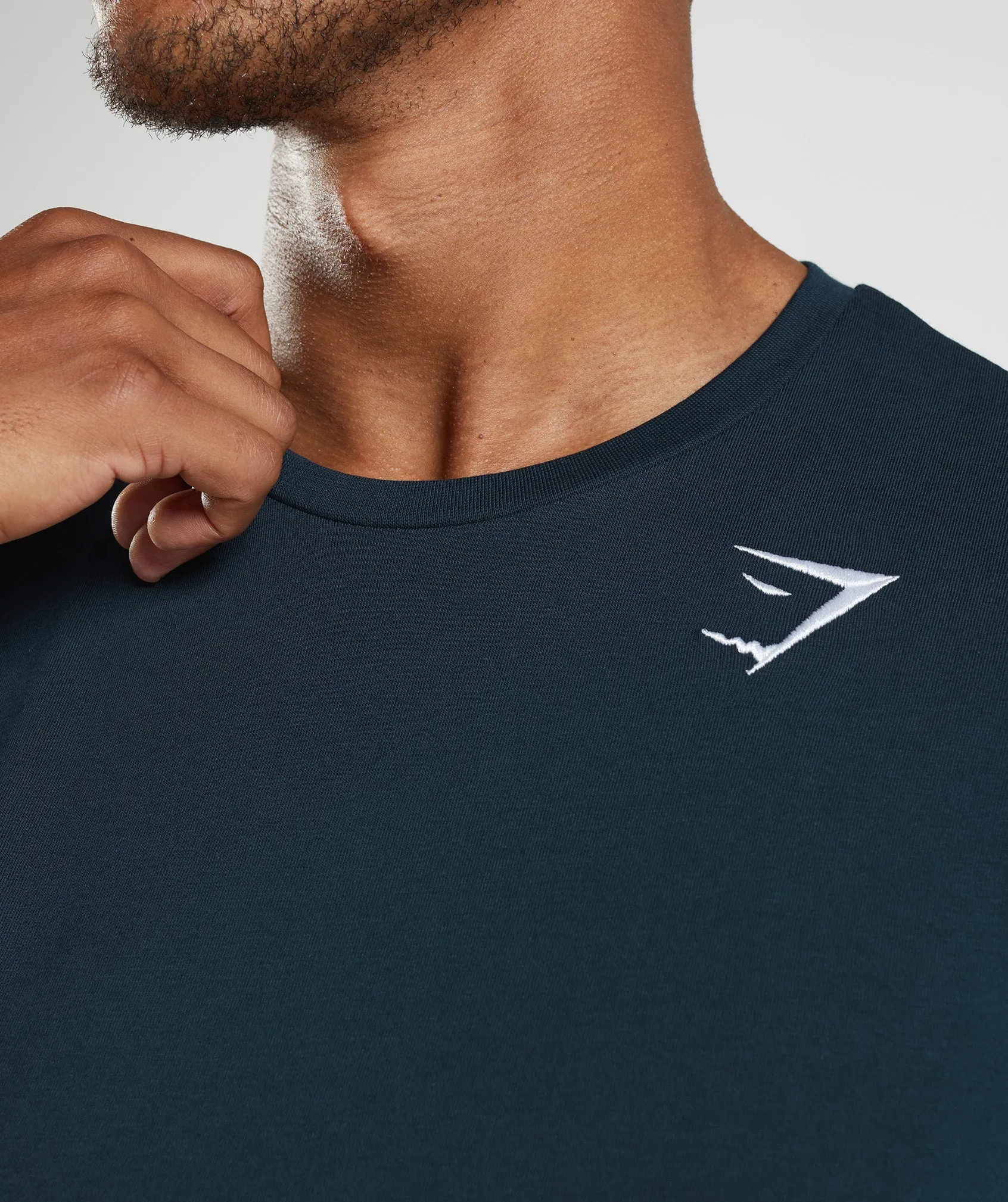 Gymshark Crest Long Sleeve T-Shirt - Navy sold by Gymshark product image thumbnail 3