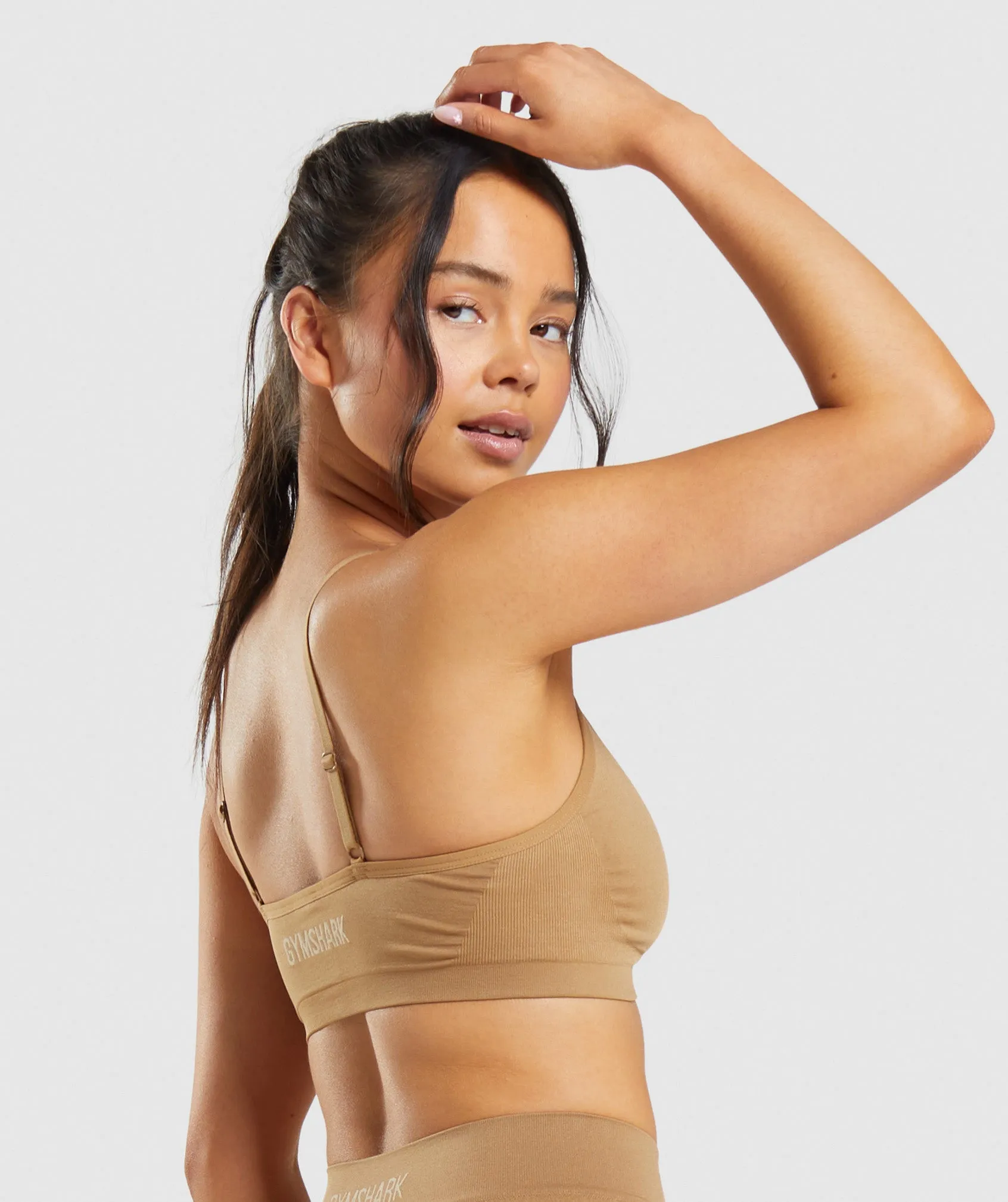 Gymshark Seamless Low Neck Bralette - Golden Light Brown sold by Gymshark product image thumbnail 2