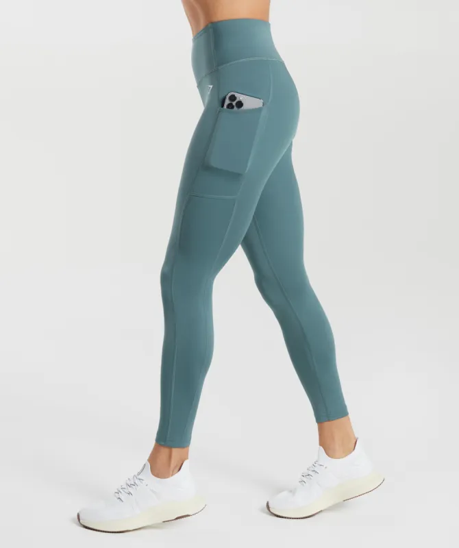 Gymshark Pocket Leggings - Denim Teal sold by Gymshark
