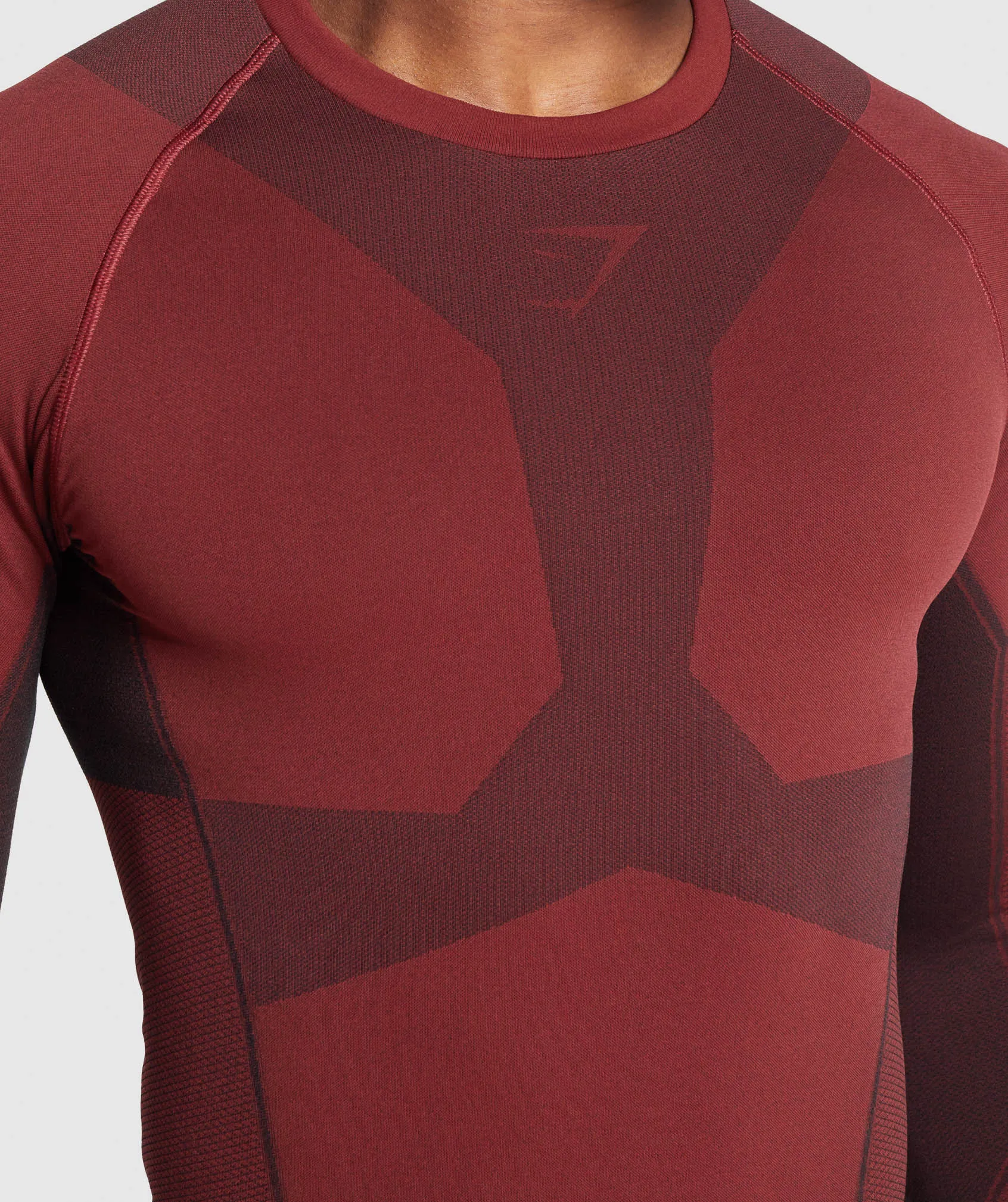 Gymshark Free Force Seamless Long Sleeve T-Shirt - Burgundy sold by Gymshark product image thumbnail 5