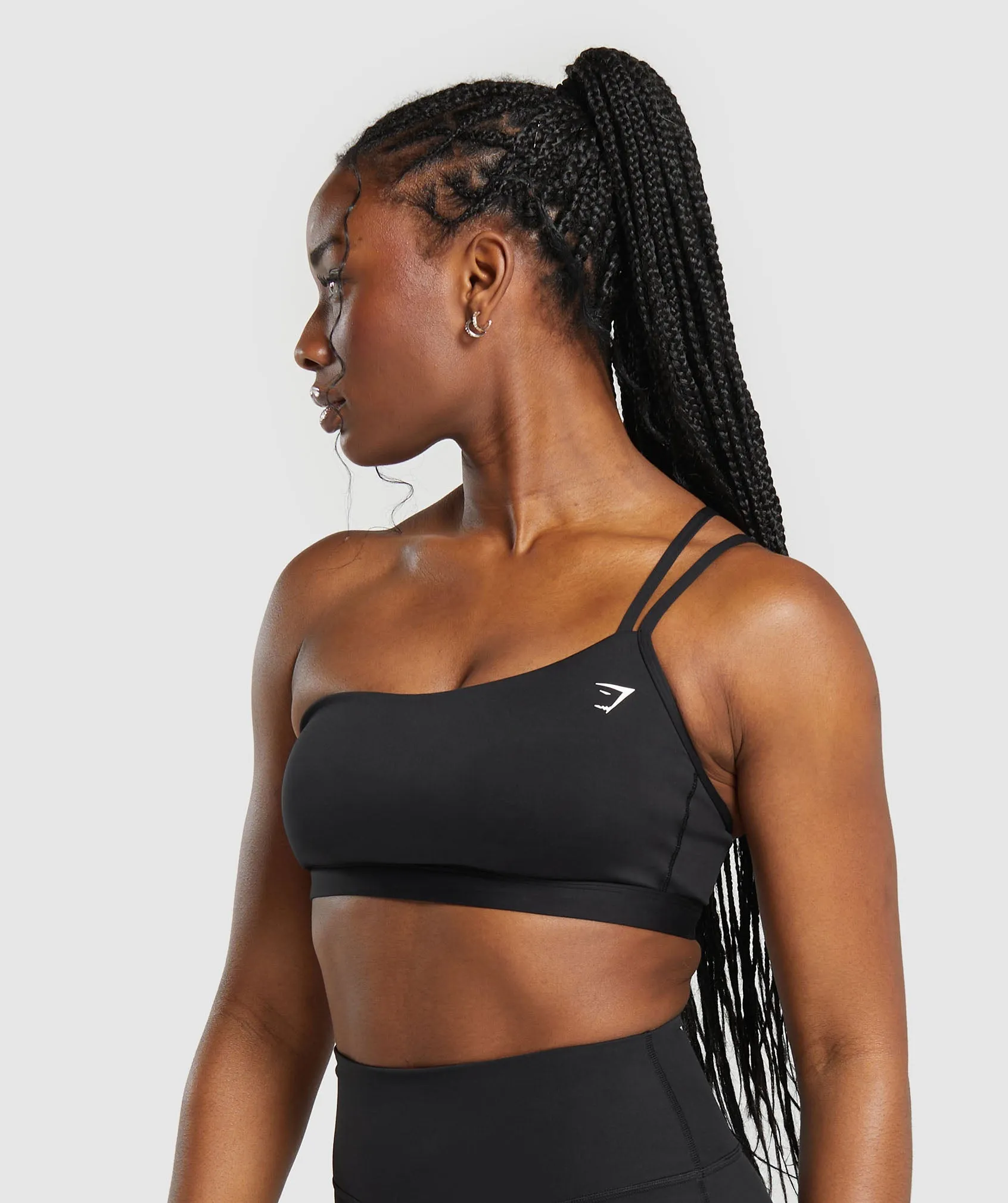 Gymshark One Shoulder Sports Bra - Black sold by Gymshark product image thumbnail 3
