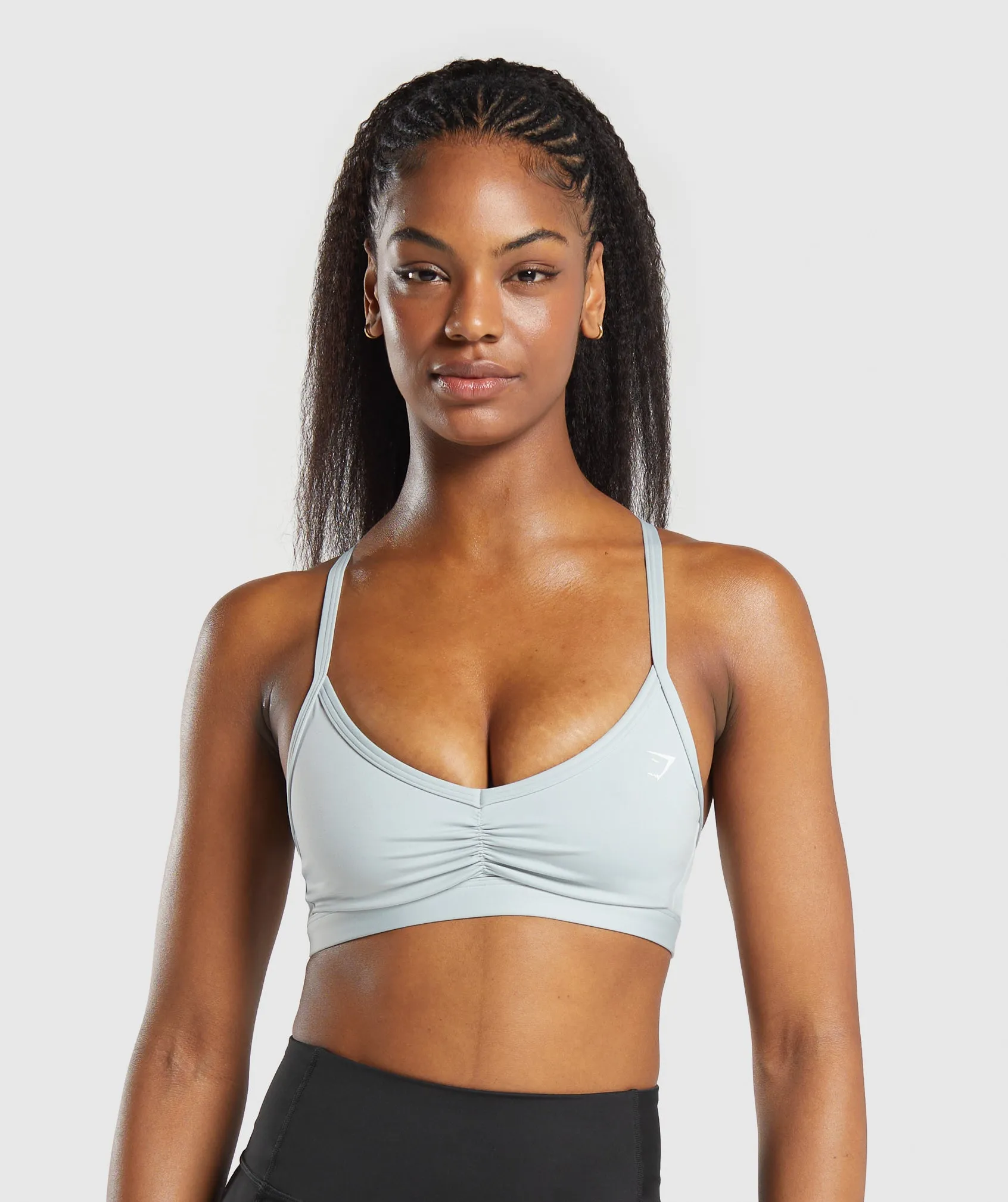 Gymshark Ruched Strappy Sports Bra - Cool Blue sold by Gymshark product image thumbnail 2