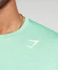 Gymshark Arrival Marl T-Shirt - Lido Green/White Marl sold by Gymshark