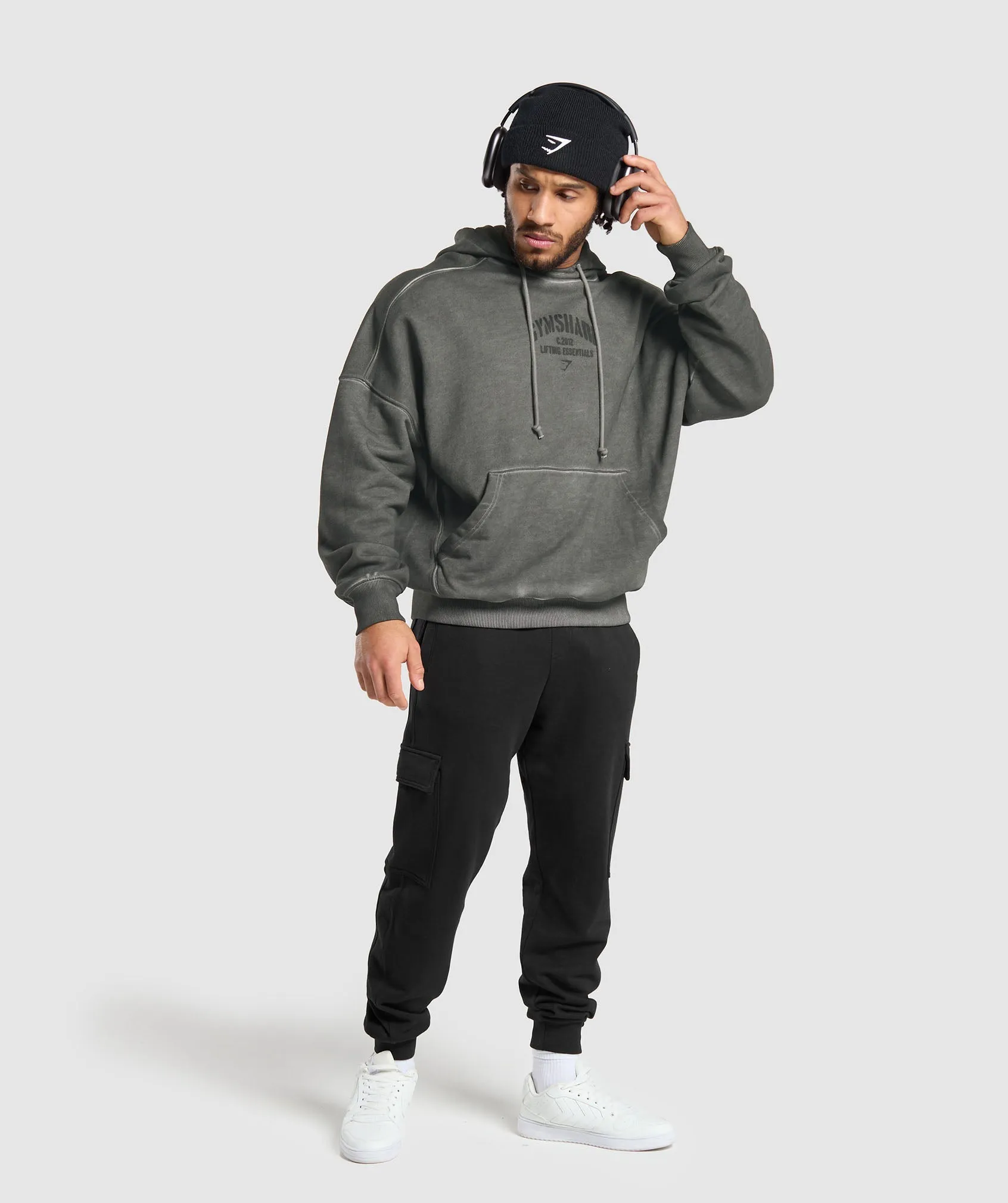 Gymshark Heavyweight Washed Hoodie - Black sold by Gymshark product image thumbnail 4