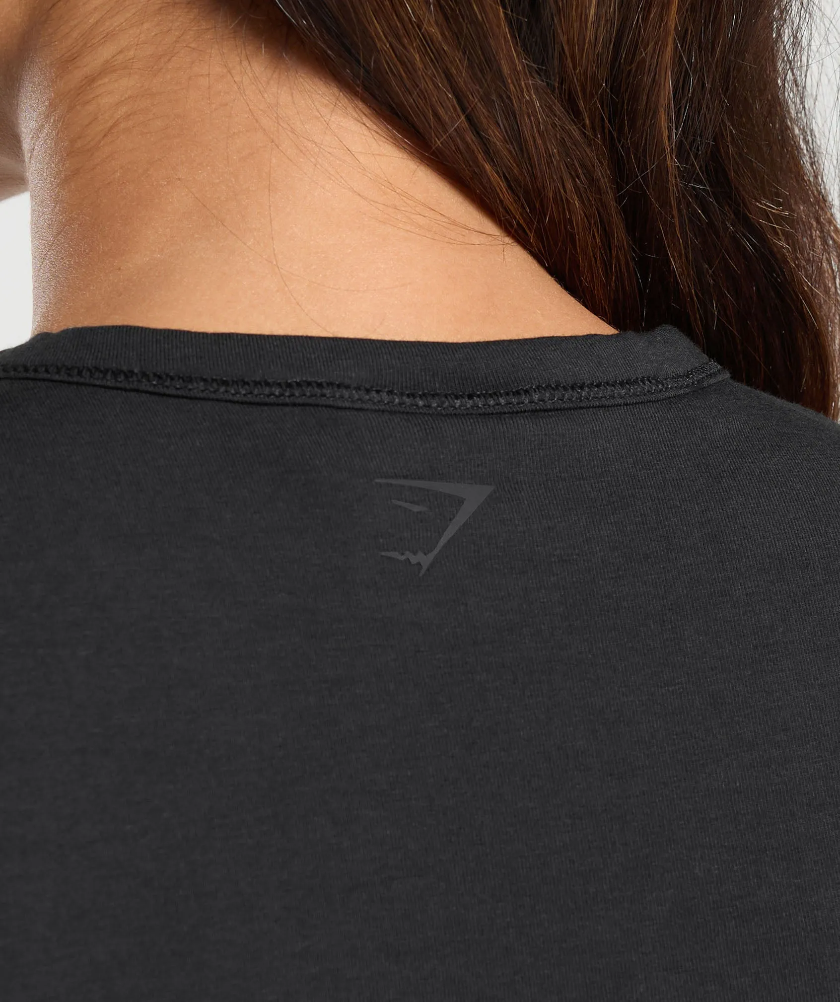 Gymshark Cotton Crop Top - Black sold by Gymshark product image thumbnail 5