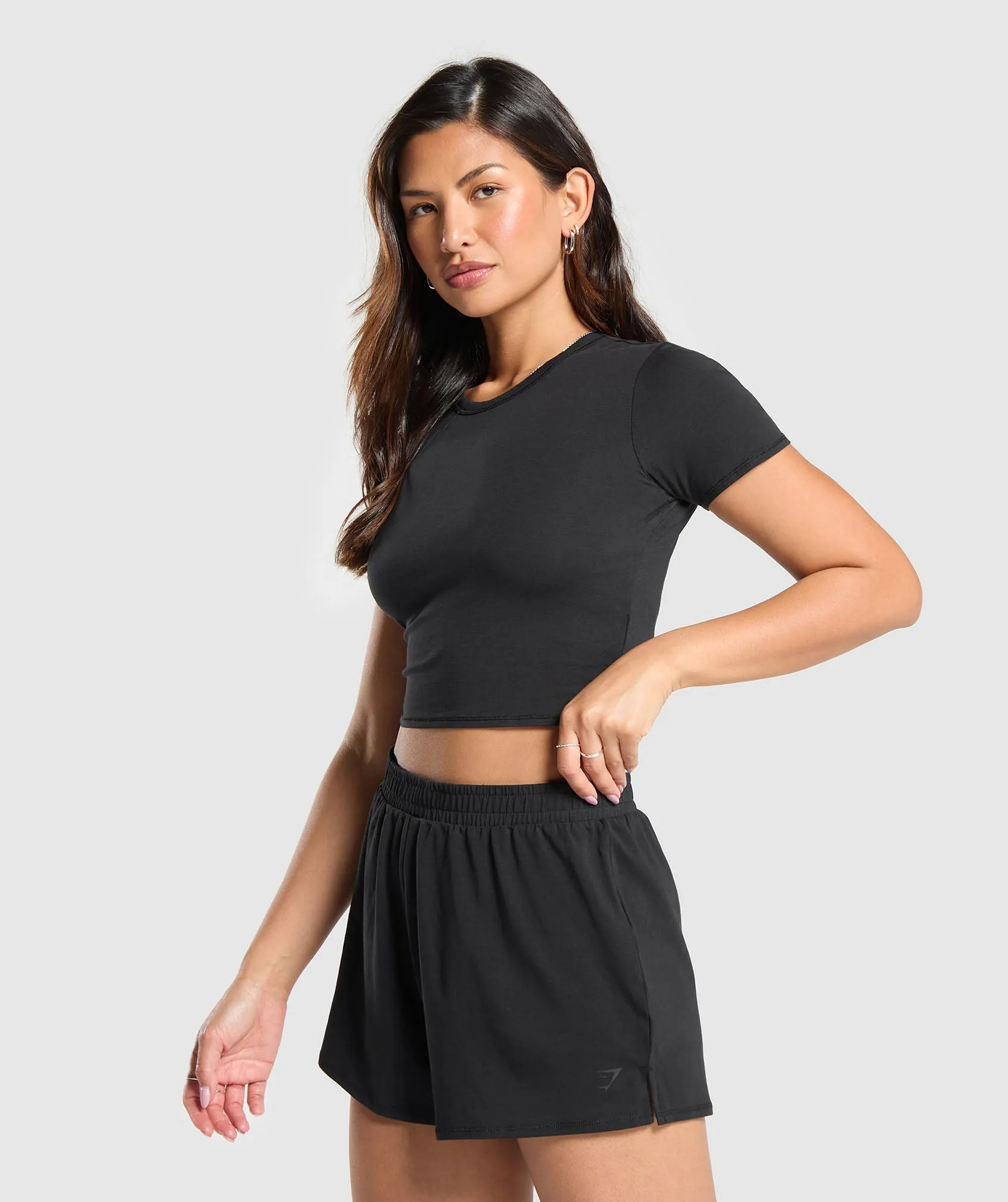 Gymshark Cotton Crop Top - Black sold by Gymshark product image thumbnail 3