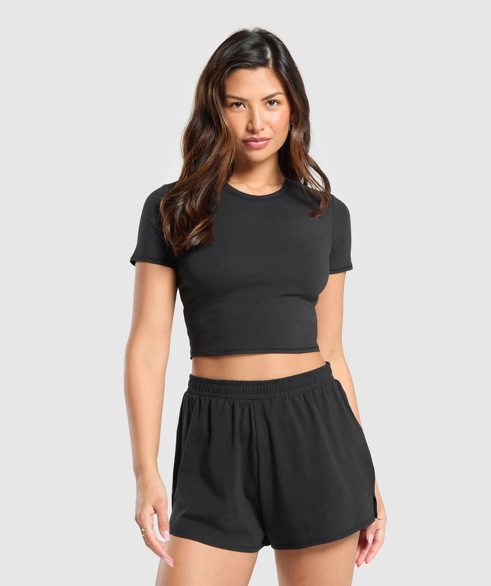 Gymshark Cotton Crop Top - Black sold by Gymshark