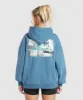 Gymshark Sets On The Beach Hoodie - Faded Blue sold by Gymshark