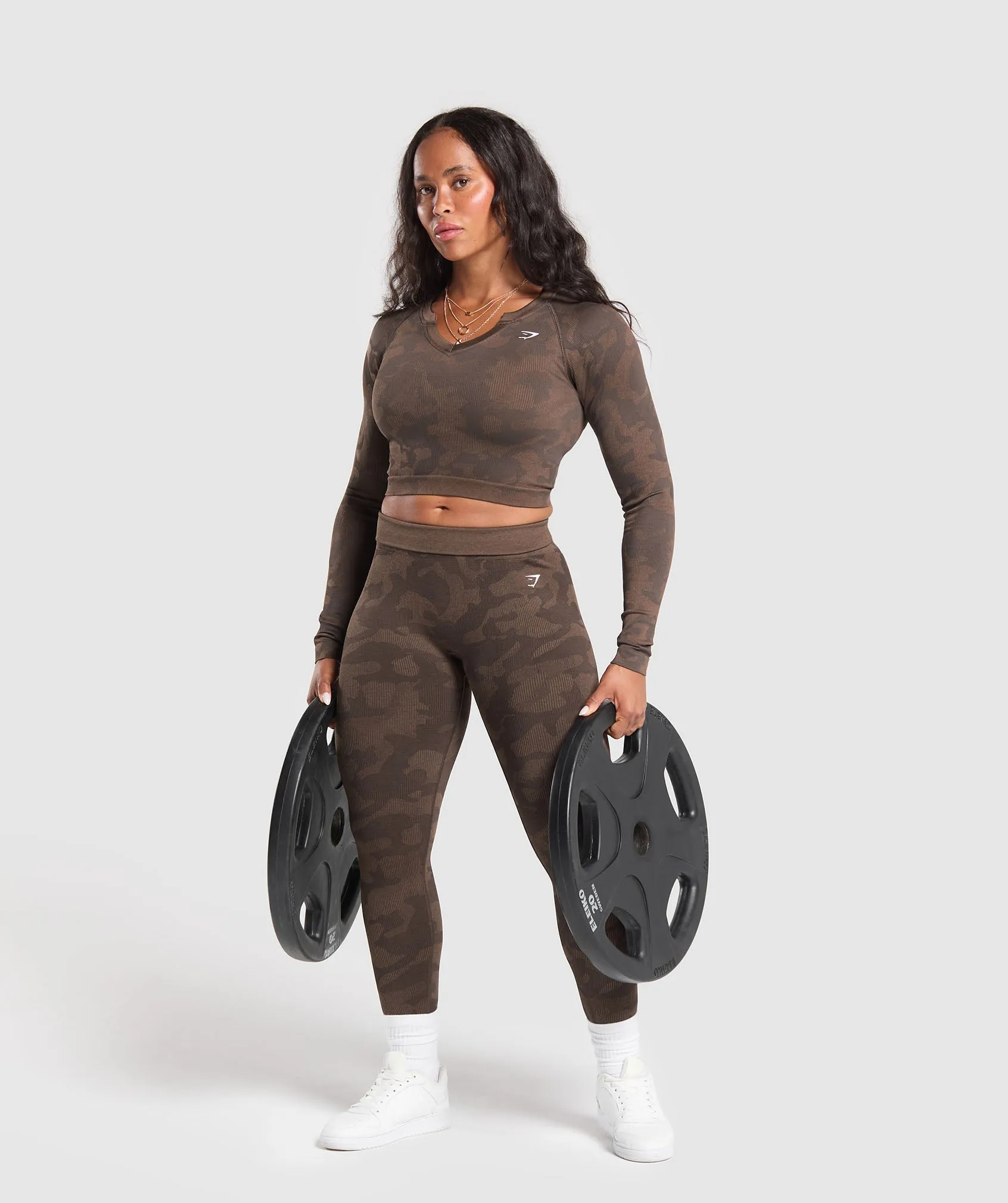 Gymshark Adapt Camo Seamless Leggings - Deep Brown/ Soul Brown sold by Gymshark product image thumbnail 4