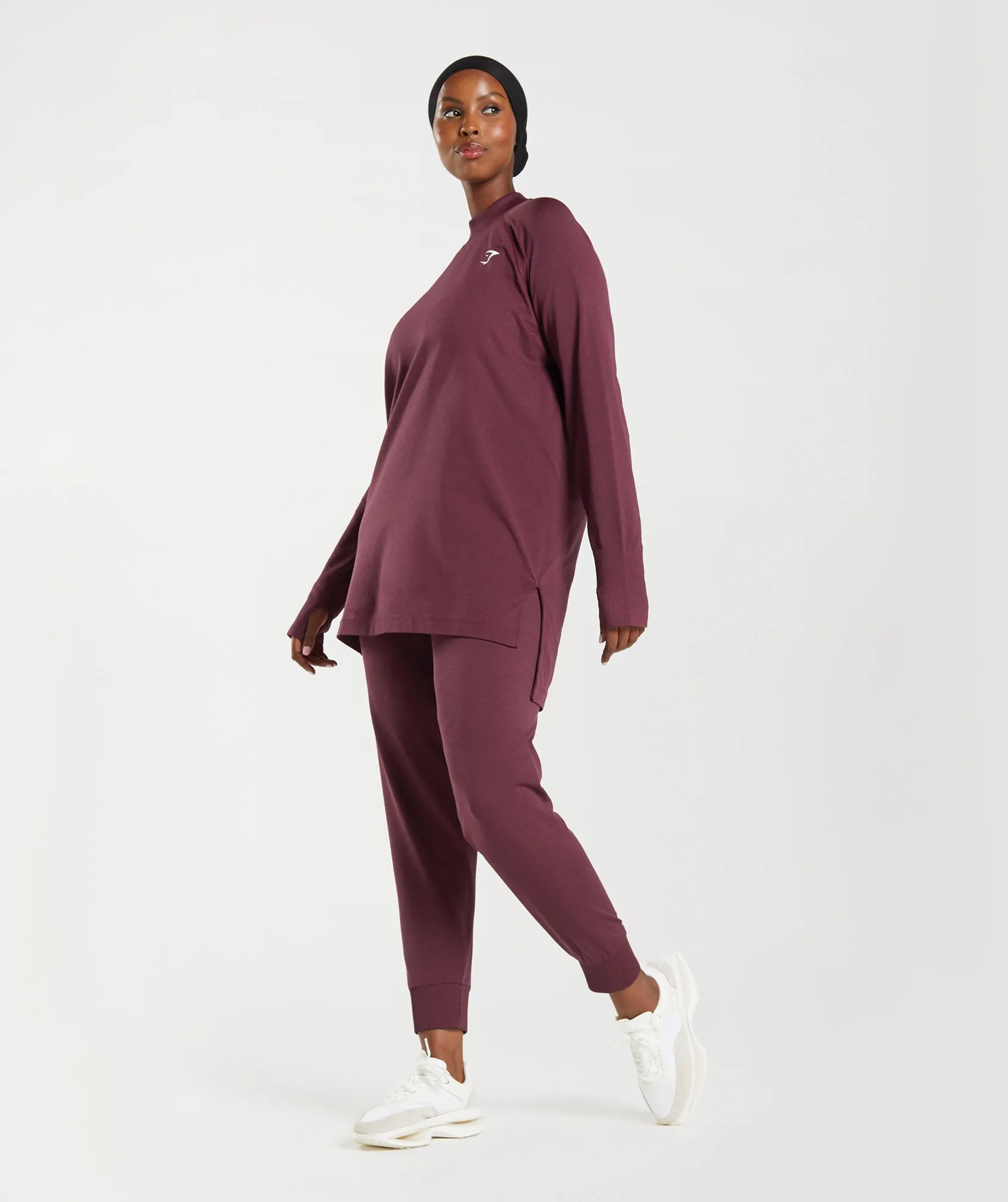 Gymshark Vital Seamless 2.0 Joggers - Baked Maroon Marl sold by Gymshark product image thumbnail 3