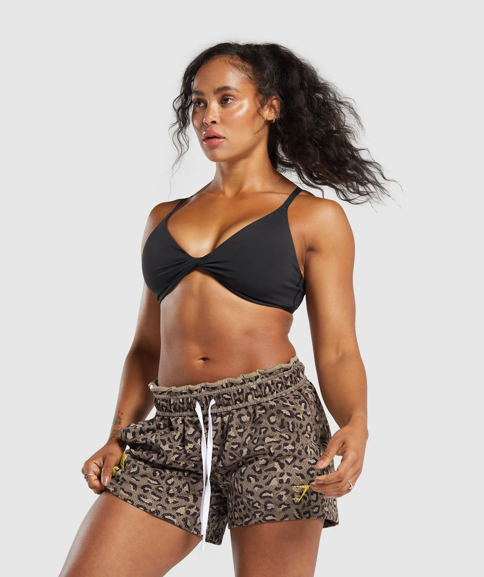 Gymshark Printed Lifting Mesh 5" Shorts - Cement Brown sold by Gymshark product image thumbnail 5