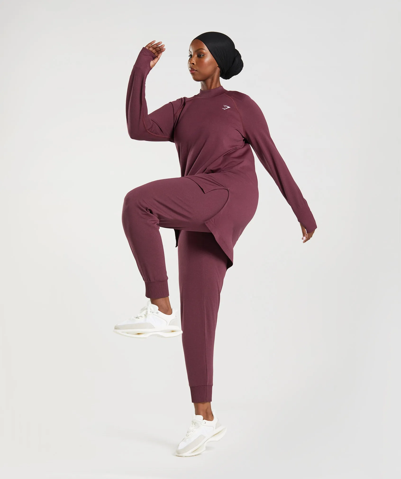 Gymshark Vital Seamless 2.0 Joggers - Baked Maroon Marl sold by Gymshark product image thumbnail 4