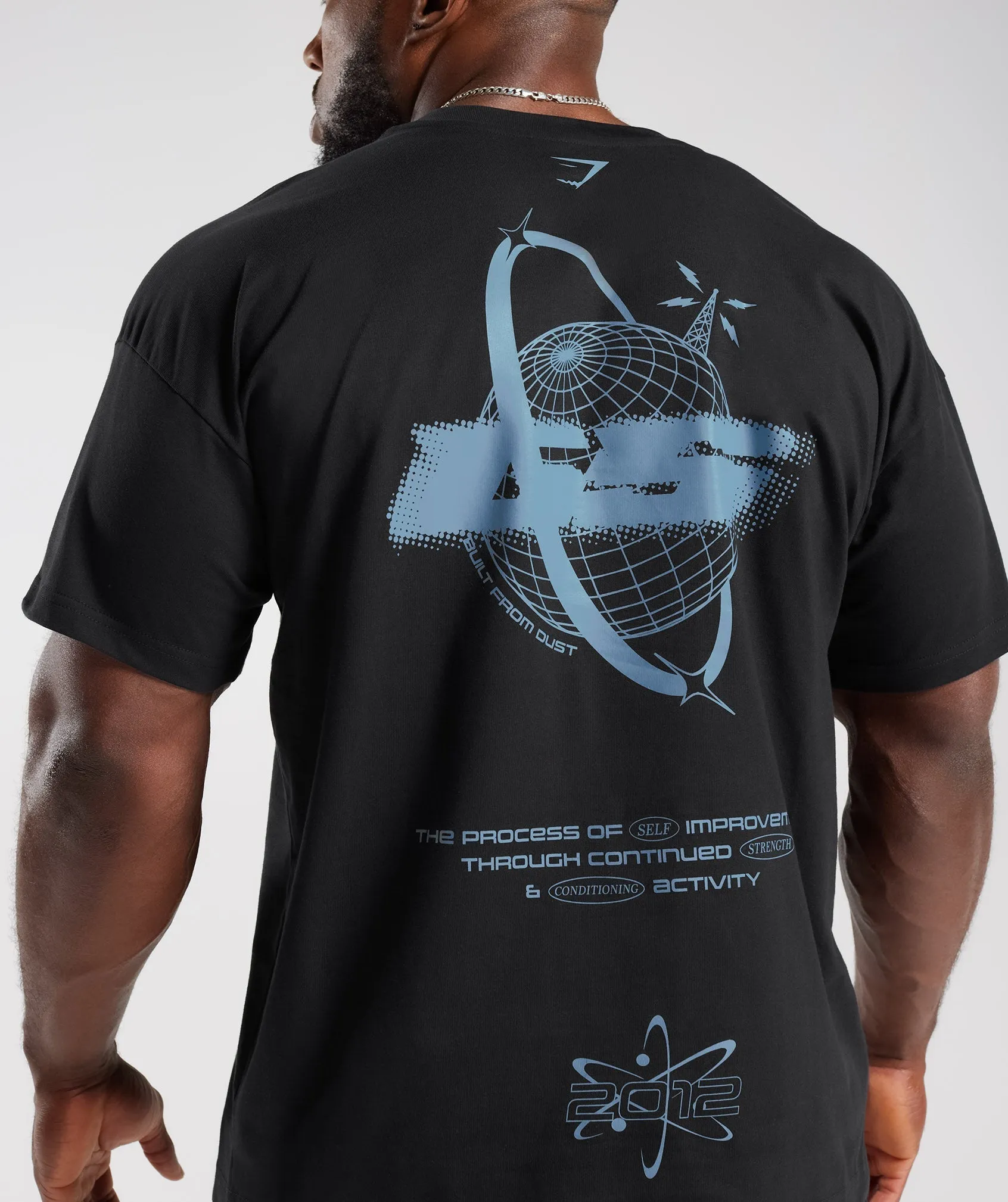Gymshark Intergalactic Lifting Oversized T-Shirt - Black sold by Gymshark product image thumbnail 5