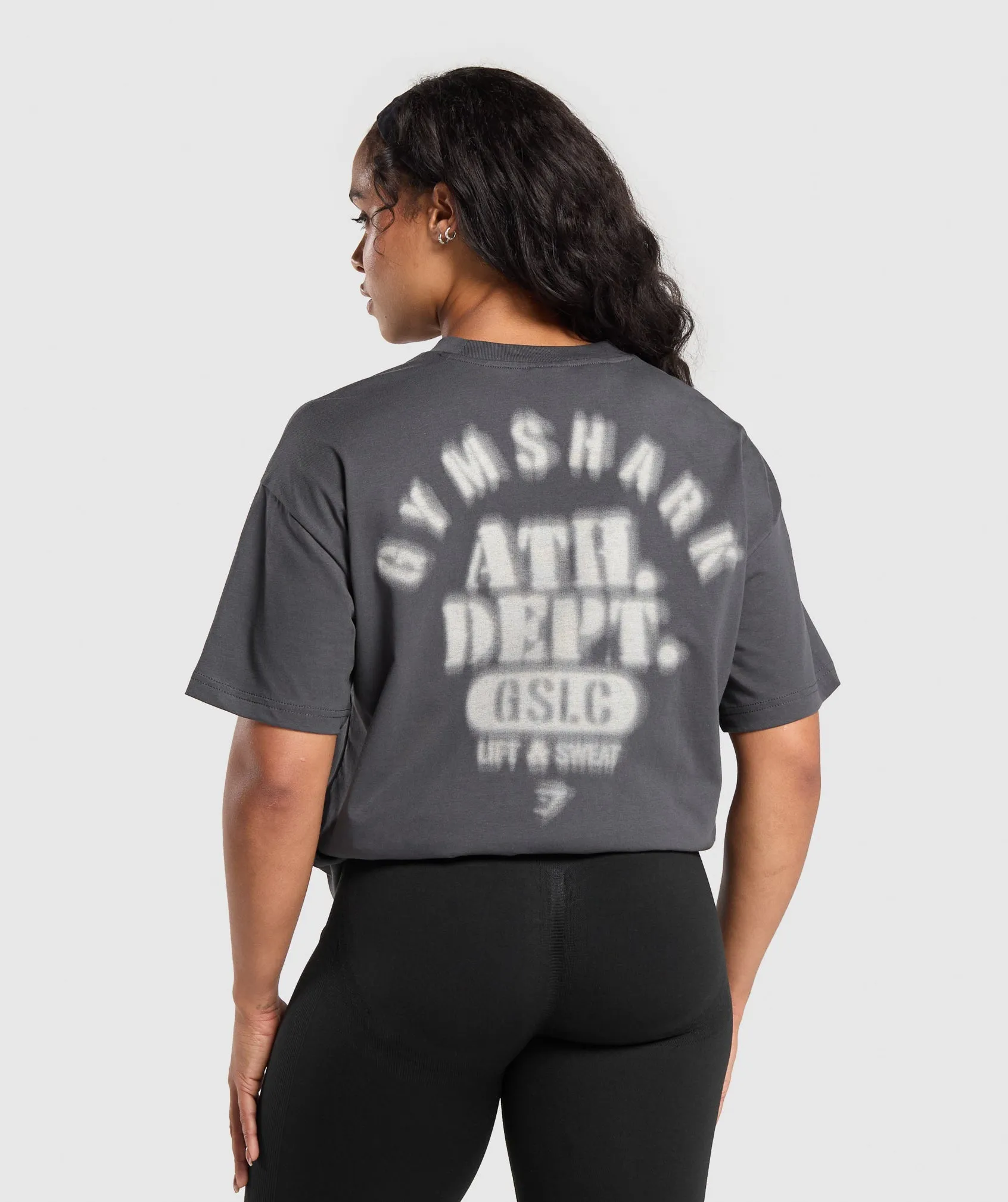 Gymshark Ath Dept Oversized T-Shirt - Asphalt Grey sold by Gymshark