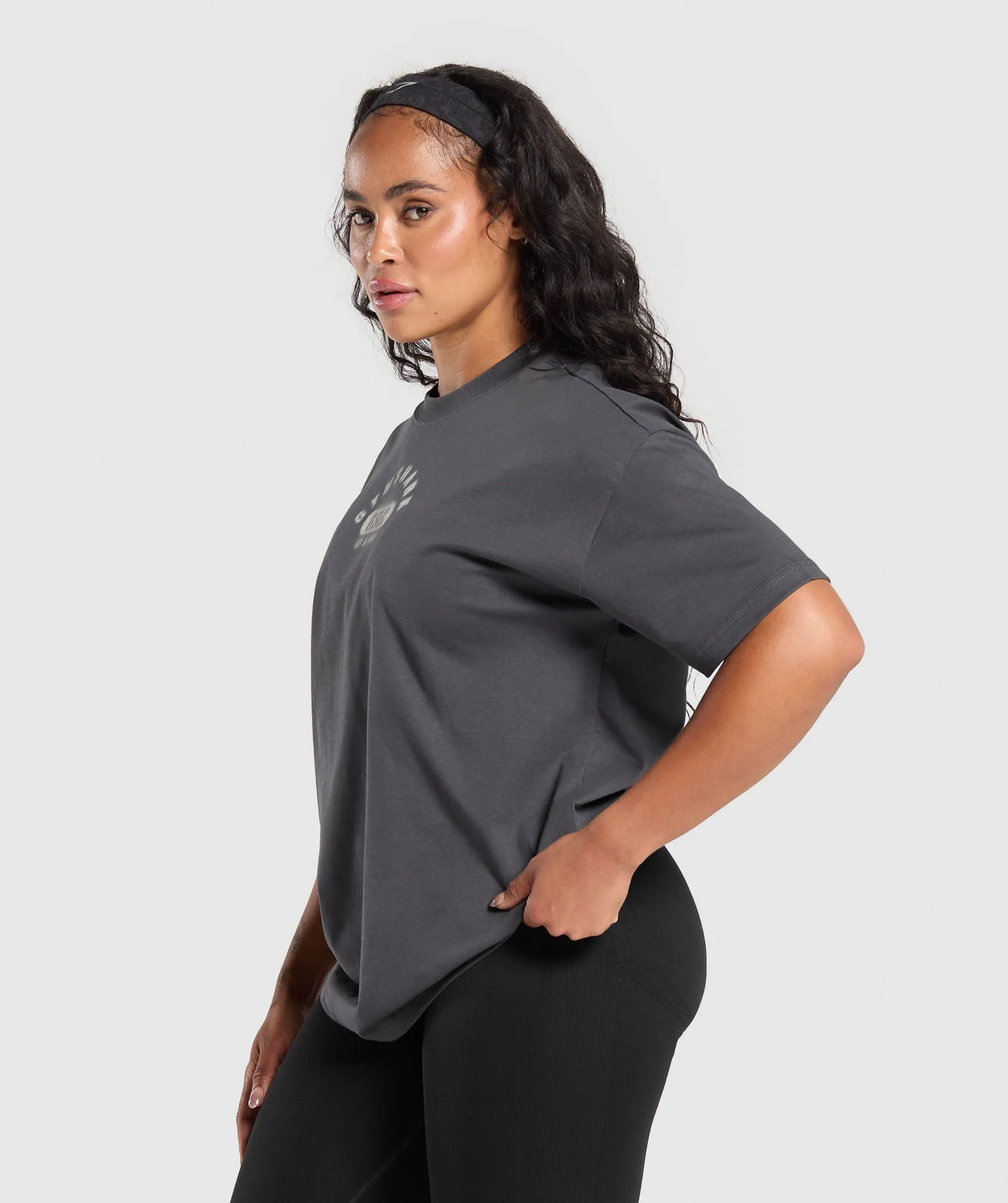 Gymshark Ath Dept Oversized T-Shirt - Asphalt Grey sold by Gymshark product image thumbnail 3