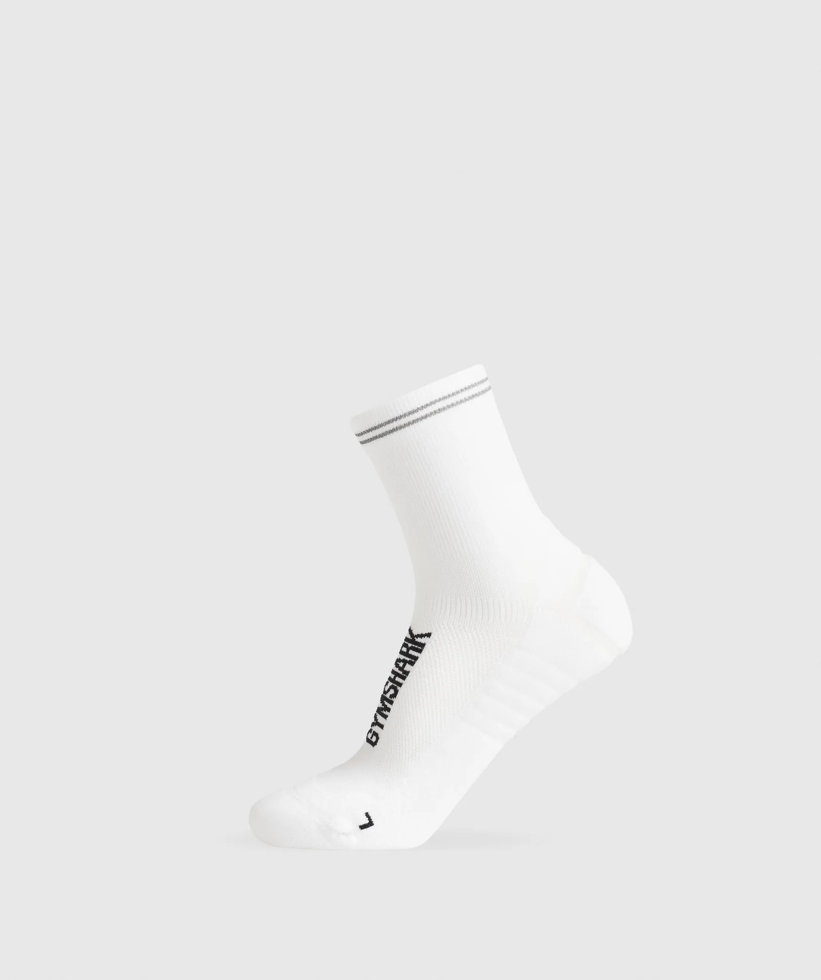 Gymshark Mid Running Socks - White sold by Gymshark
