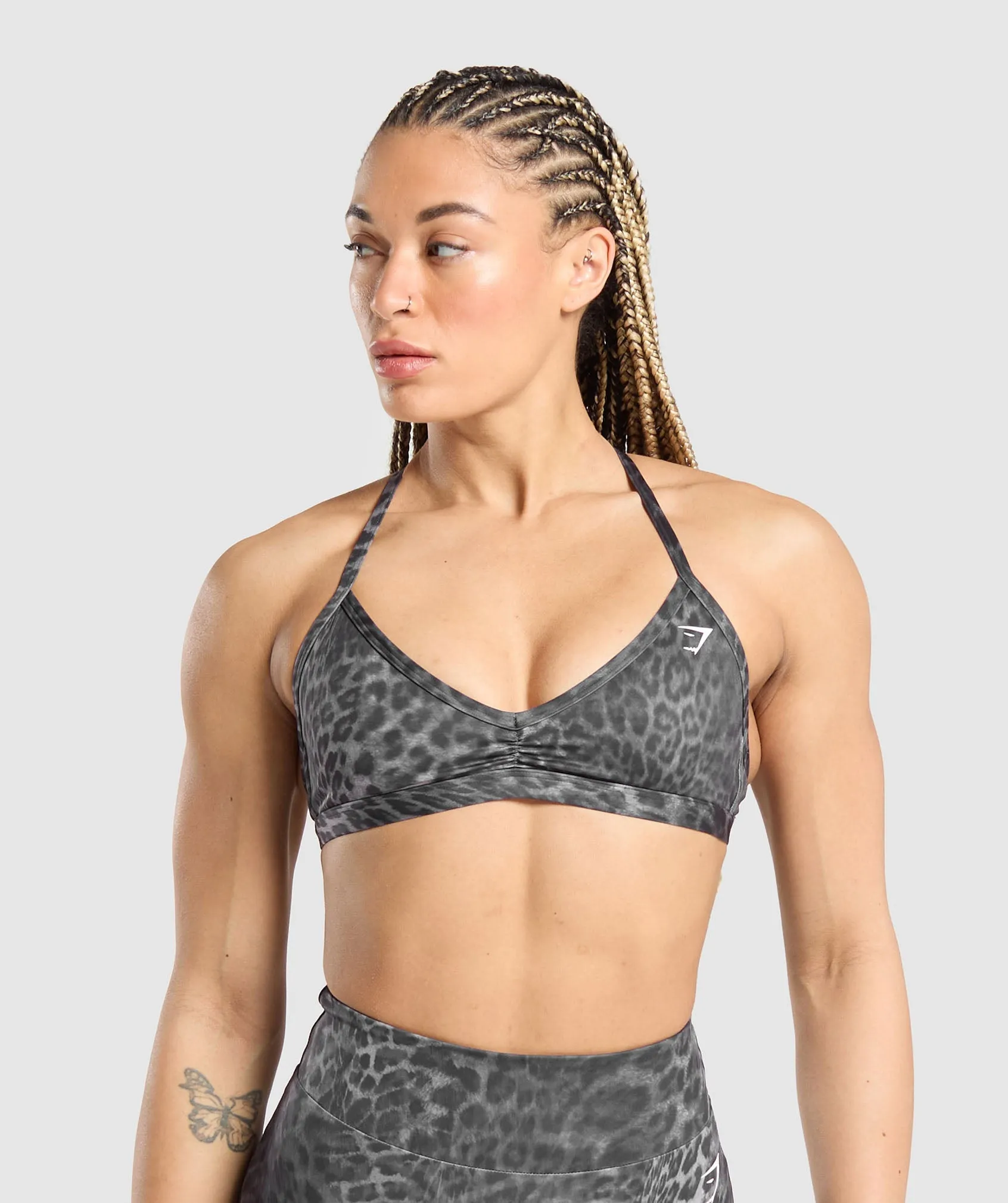 GS Power Minimal Sports Bra - Dark Grey sold by Gymshark