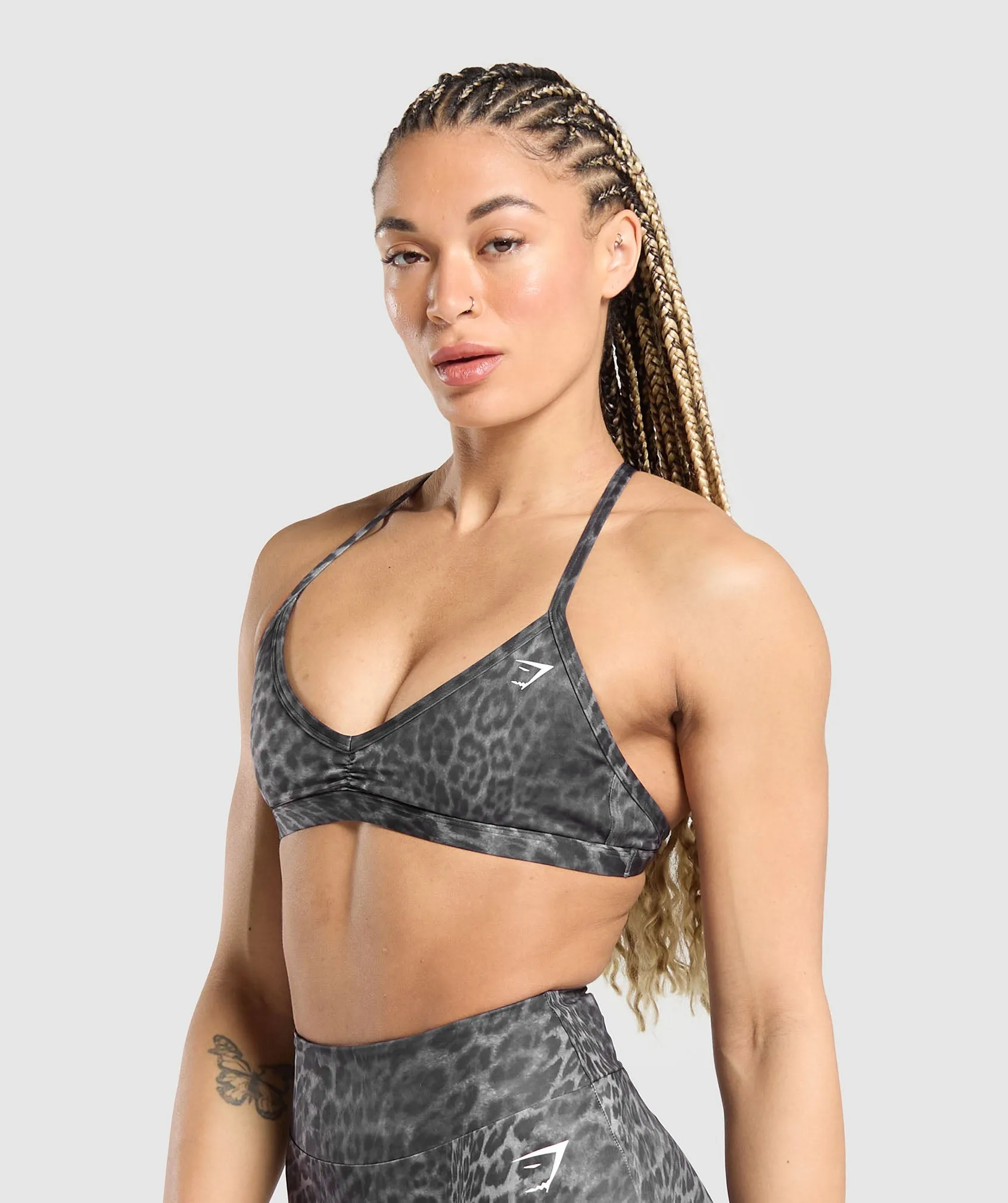 Gymshark Power X Minimal Sports Bra - Dark Grey sold by Gymshark product image thumbnail 3