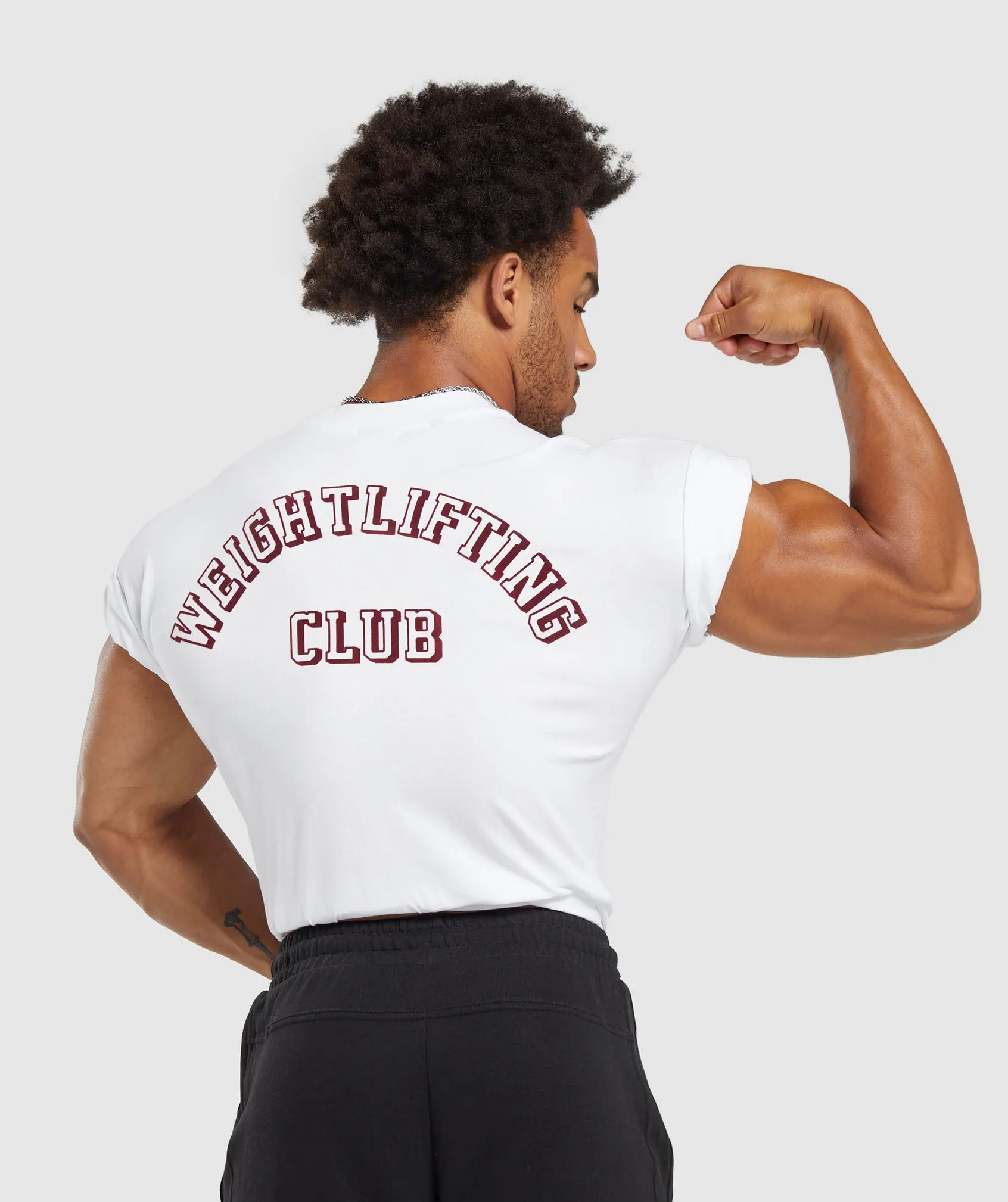 Gymshark Weightlifting Club T-Shirt - White sold by Gymshark product image thumbnail 4