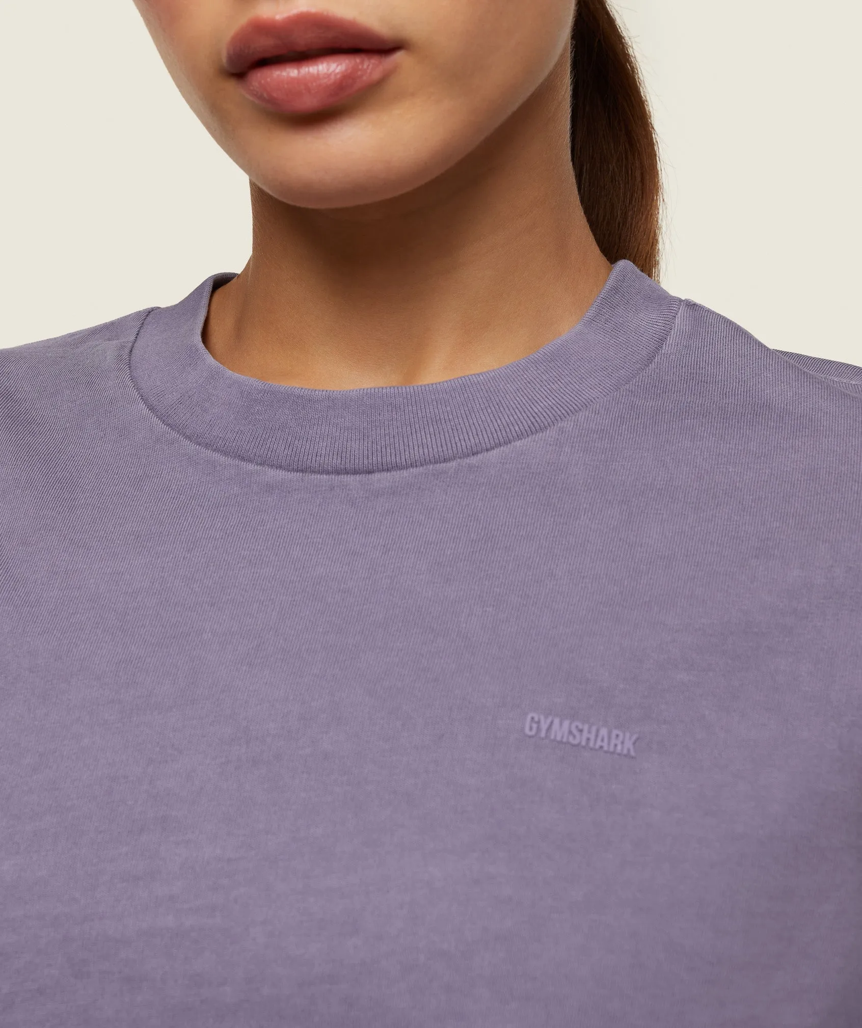 Gymshark eveywear Cropped Long Sleeve Tee - Fog Purple sold by Gymshark product image thumbnail 5
