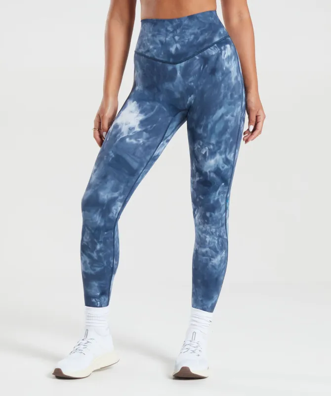 Gymshark Elevate Leggings - Lakeside Blue Spray Dye sold by Gymshark