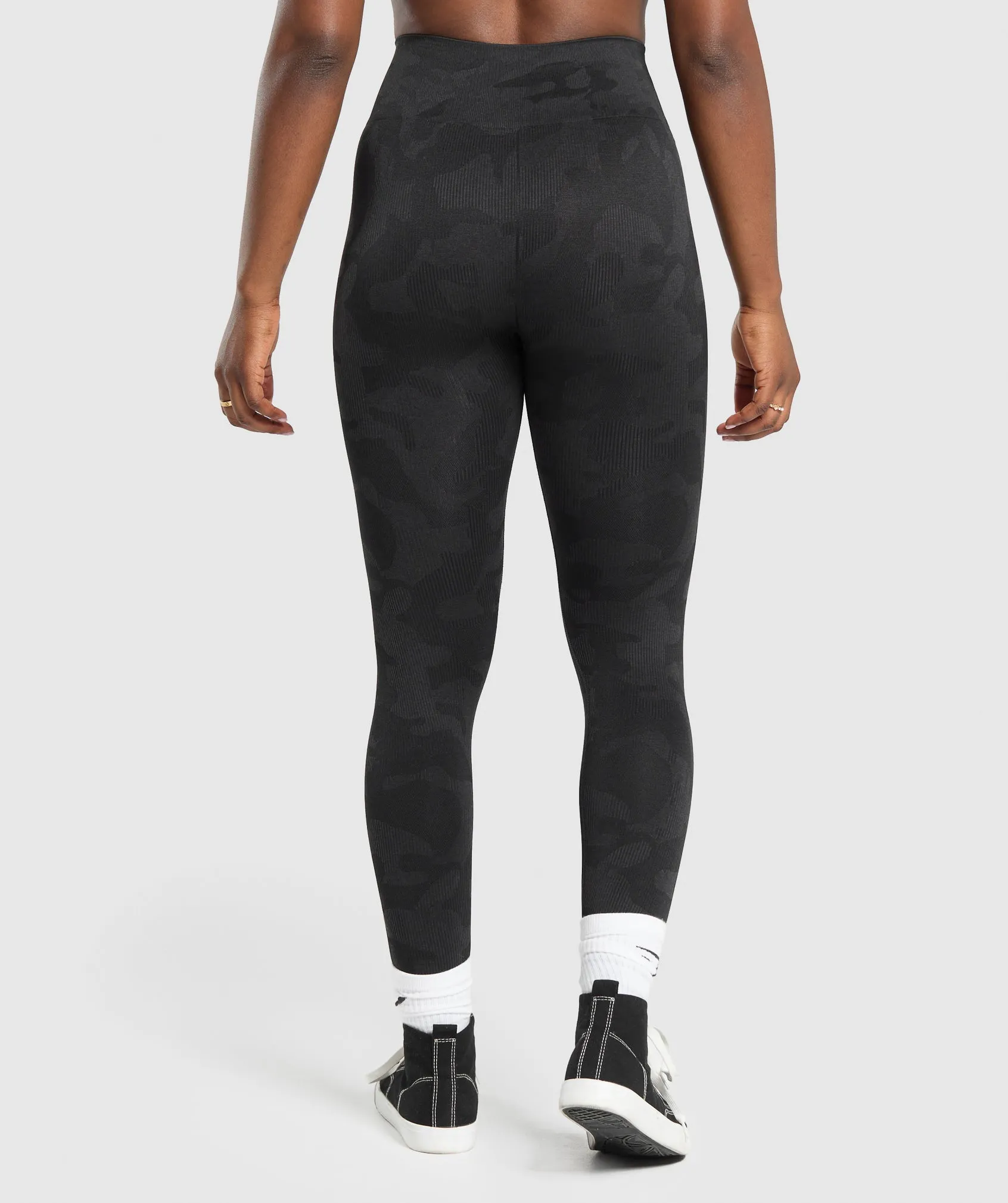 Gymshark Adapt Camo Seamless Leggings - Black/Asphalt Grey sold by Gymshark product image thumbnail 2