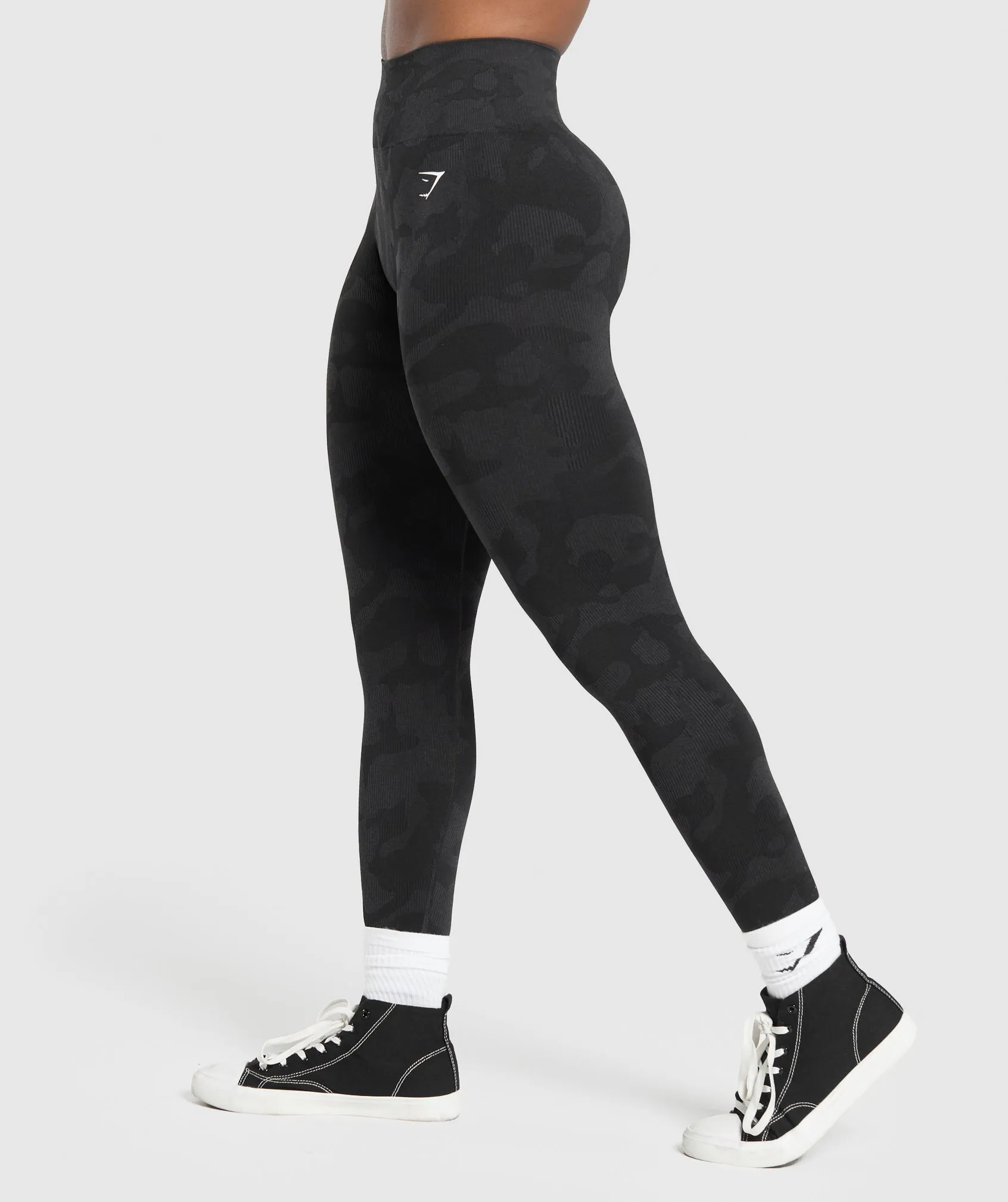 Gymshark Adapt Camo Seamless Leggings - Black/Asphalt Grey sold by Gymshark product image thumbnail 3