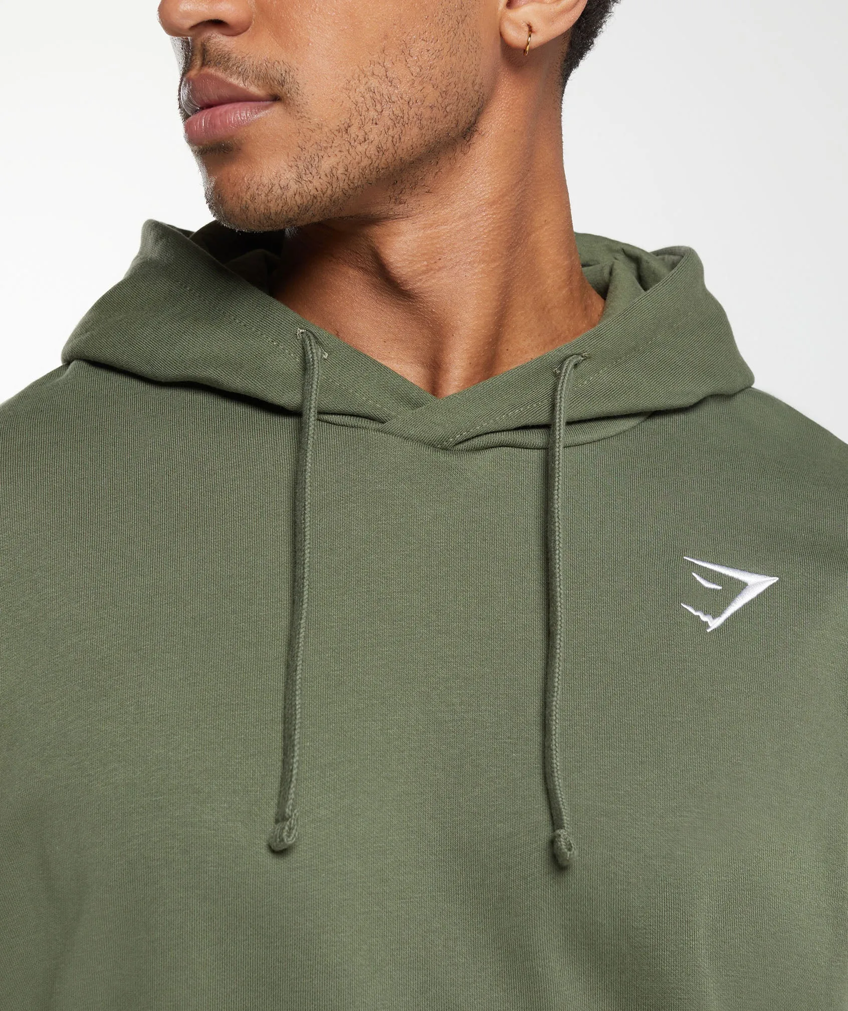 Gymshark Crest Oversized Hoodie - Core Olive sold by Gymshark product image thumbnail 5
