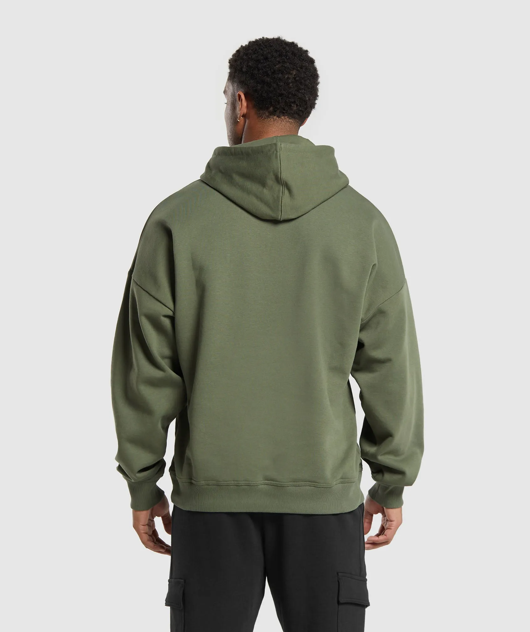 Gymshark Crest Oversized Hoodie - Core Olive sold by Gymshark product image thumbnail 2