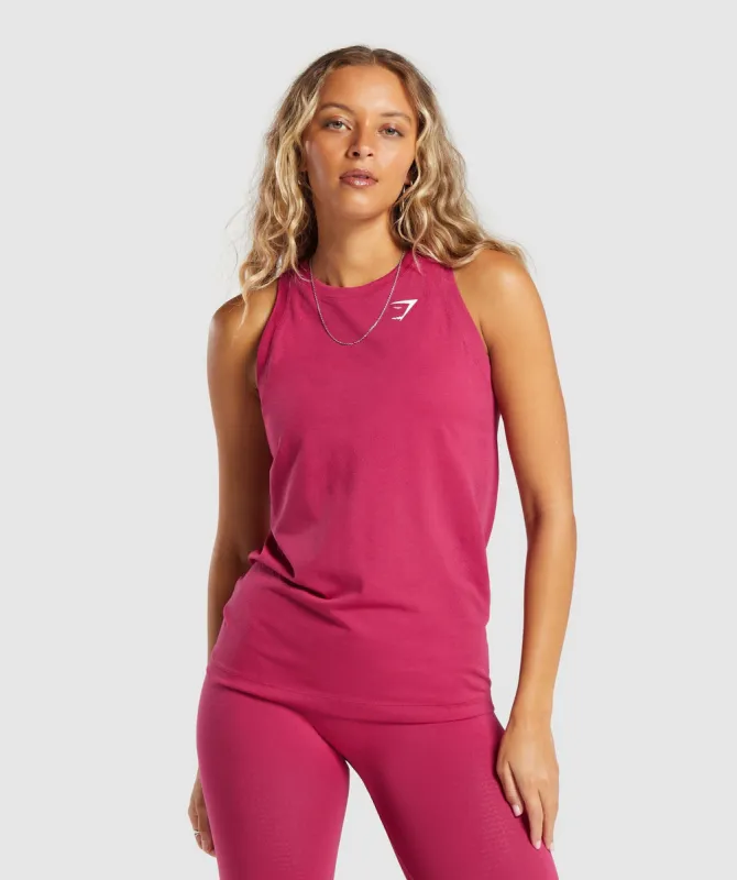 Gymshark Vital Seamless 2.0 Light Tank - Vintage Pink/Marl sold by Gymshark