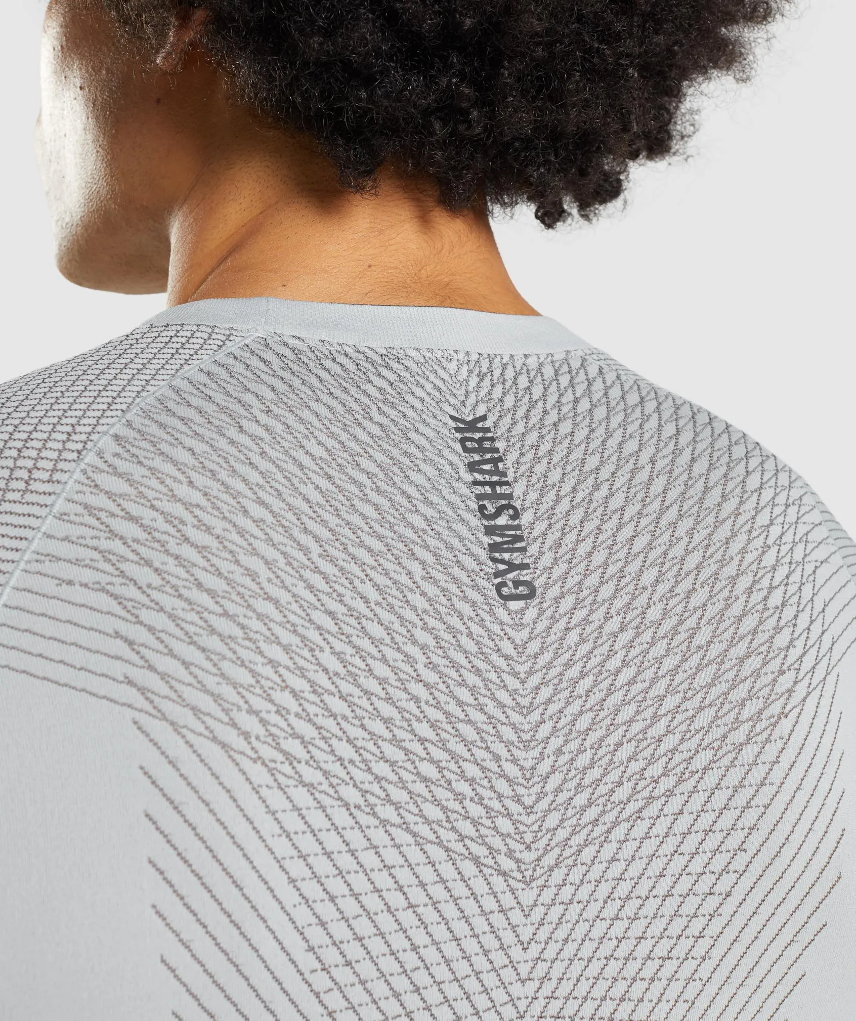 Gymshark Apex Seamless Long Sleeve T-Shirt - Light Grey/Onyx Grey sold by Gymshark product image thumbnail 5