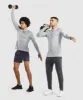 Gymshark Apex Seamless Long Sleeve T-Shirt - Light Grey/Onyx Grey sold by Gymshark