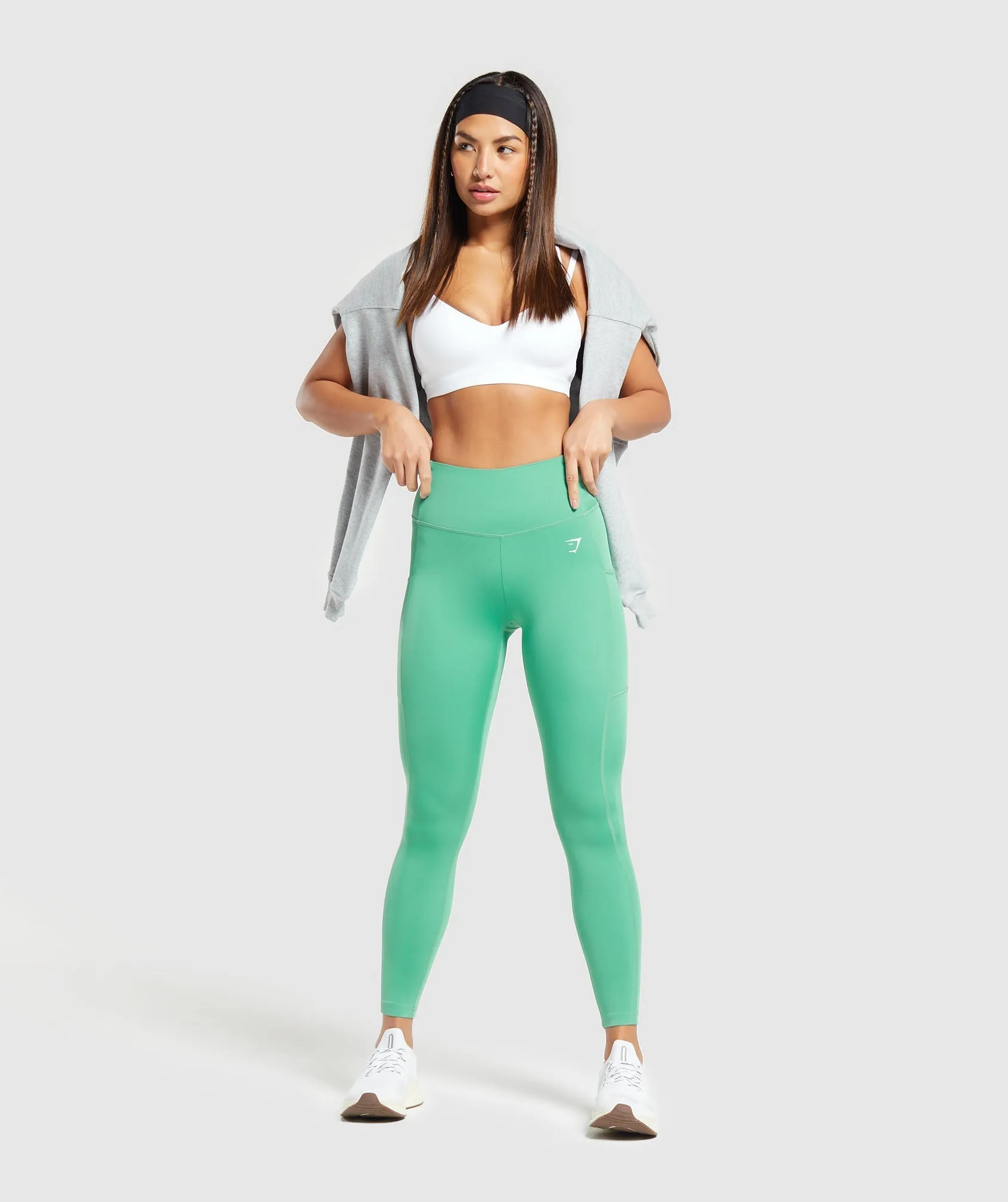 Gymshark Pocket Leggings - Lagoon Green sold by Gymshark product image thumbnail 4