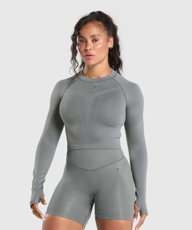 Gymshark Activate Long Sleeve Top - Brushed Grey sold by Gymshark