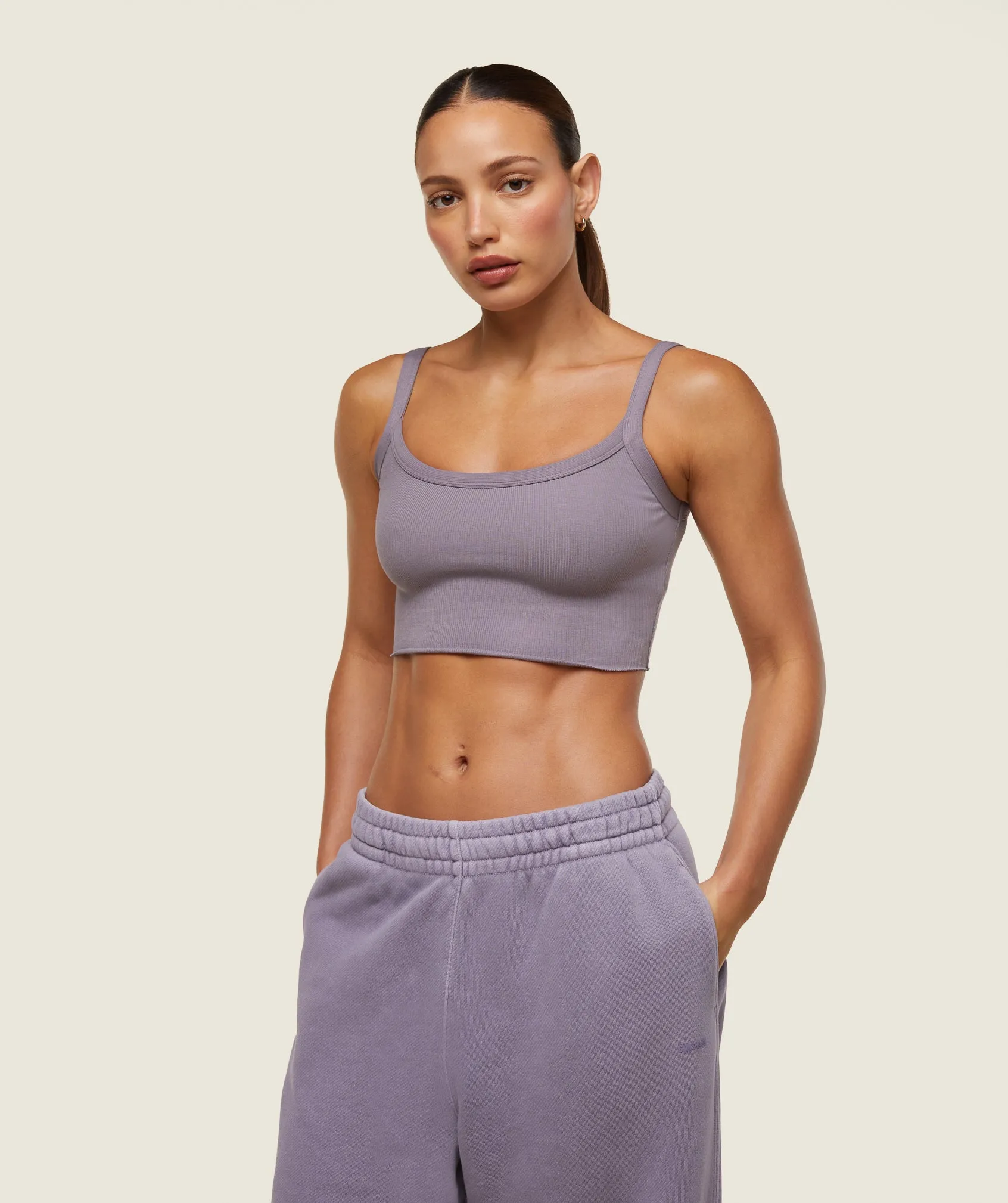 Gymshark everywear Ribbed Tank - Fog Purple sold by Gymshark