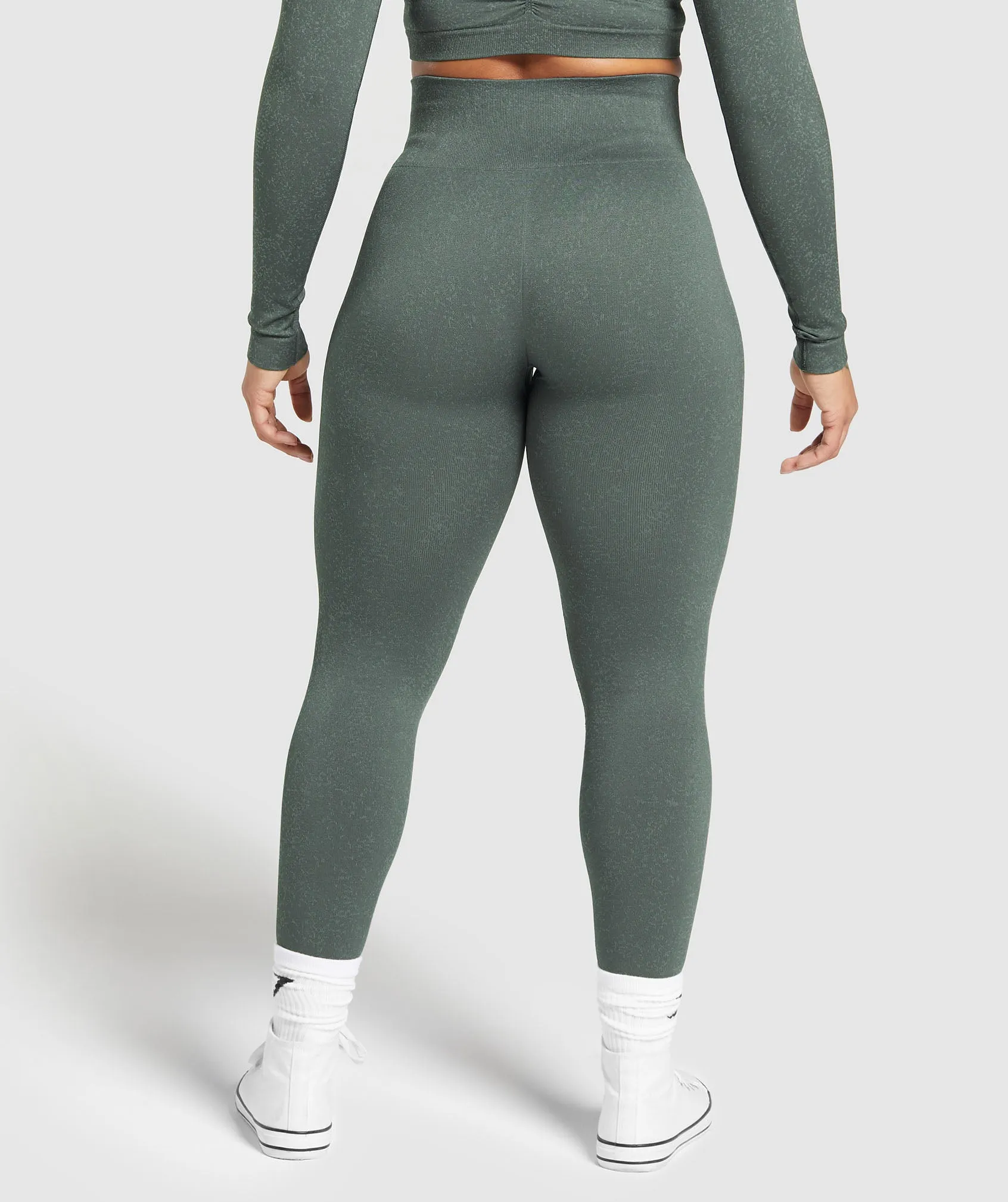 Gymshark Adapt Fleck Seamless Leggings - Slate Teal/Cargo Teal sold by Gymshark product image thumbnail 2