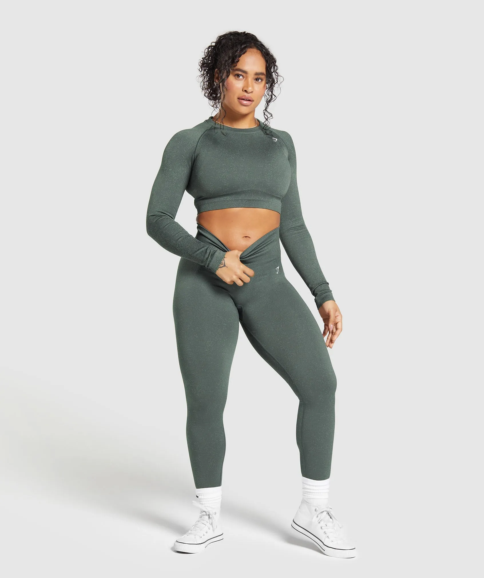 Gymshark Adapt Fleck Seamless Leggings - Slate Teal/Cargo Teal sold by Gymshark product image thumbnail 4