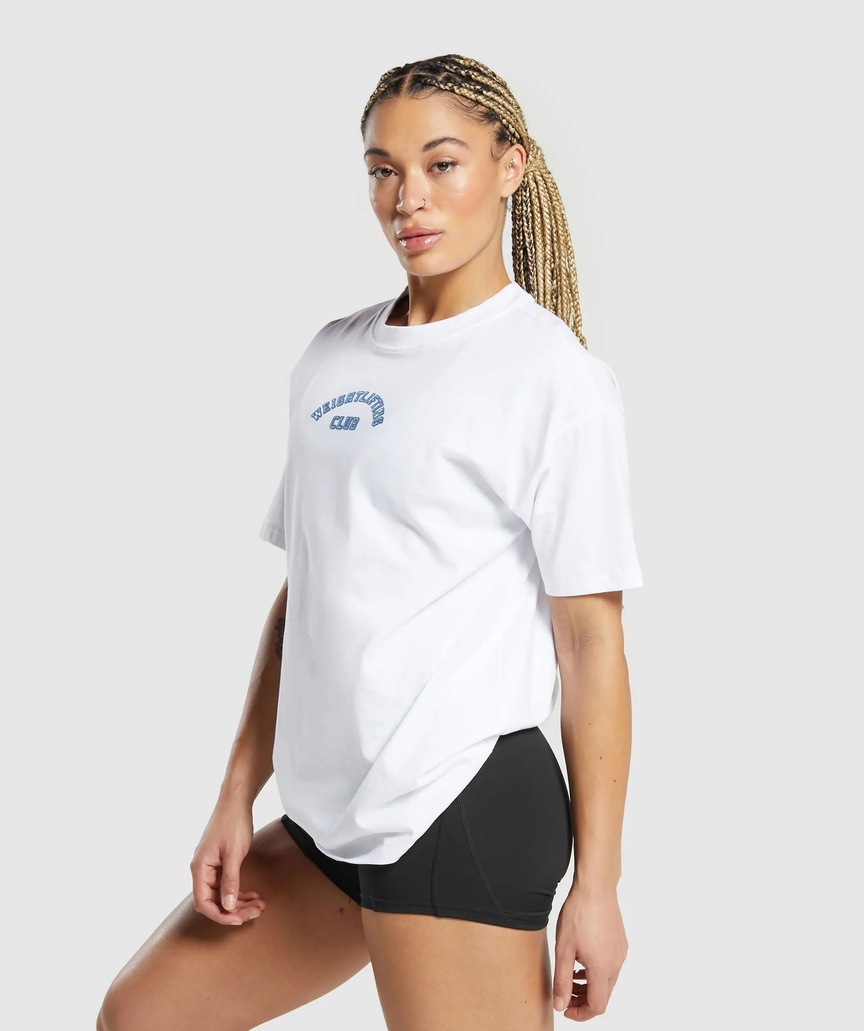 Gymshark Weightlifting Oversized T-Shirt - White sold by Gymshark product image thumbnail 3