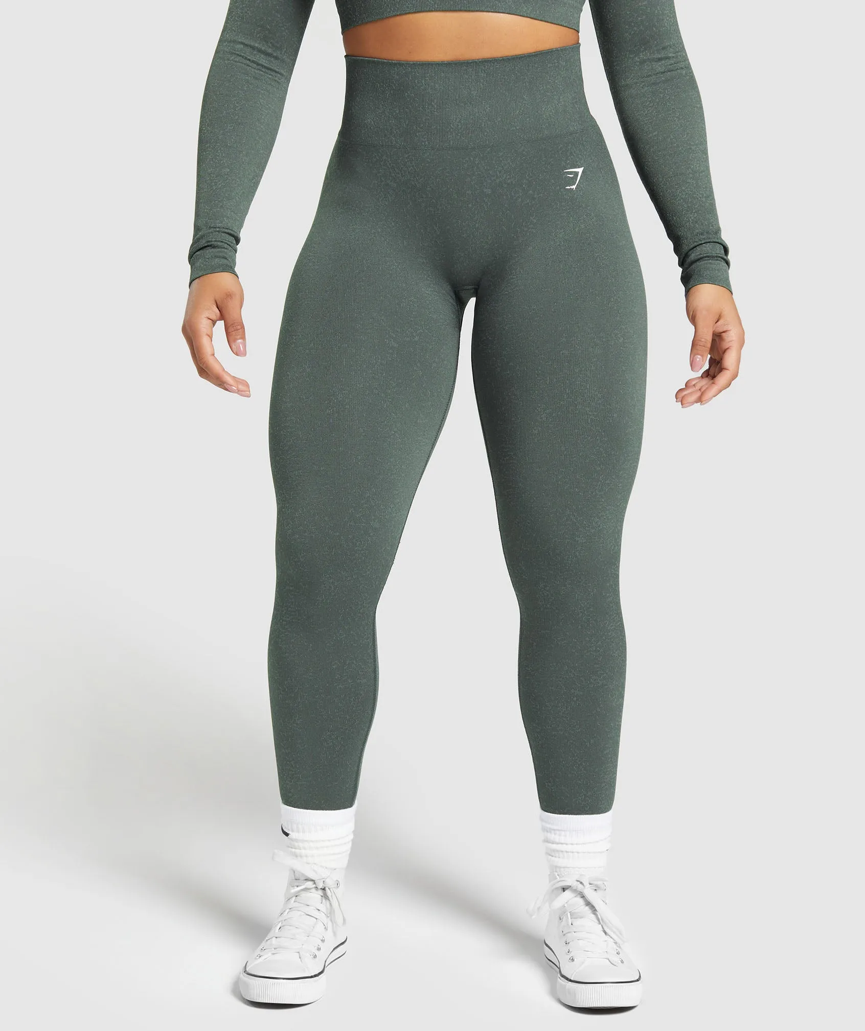 Gymshark Adapt Fleck Seamless Leggings - Slate Teal/Cargo Teal sold by Gymshark