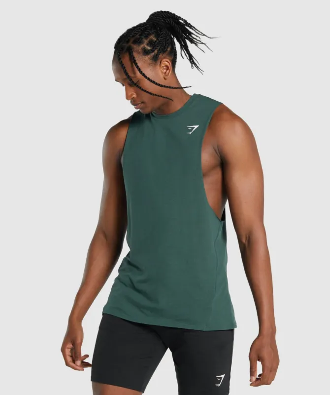 Gymshark Critical 2.0 Drop Arm Tank - Dark Green sold by Gymshark