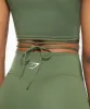 Gymshark Everyday Mock Neck Ribbon T-Shirt - Core Olive sold by Gymshark