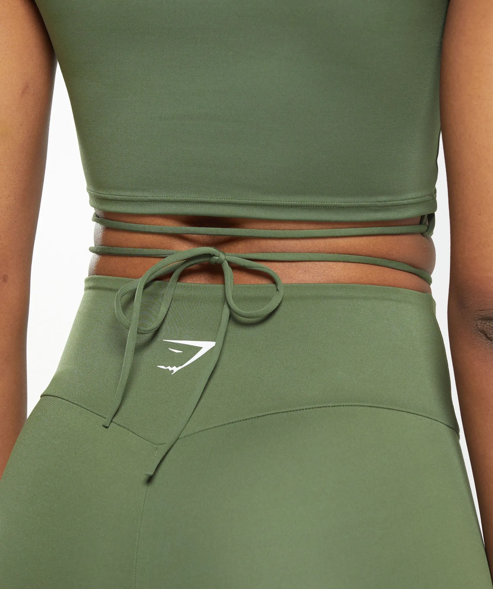 Gymshark Everyday Mock Neck Ribbon T-Shirt - Core Olive sold by Gymshark product image thumbnail 5