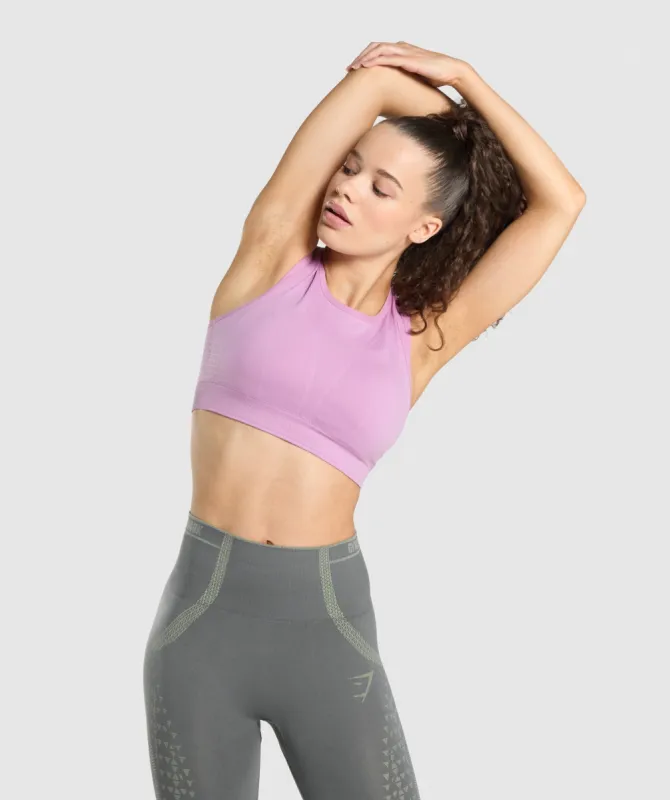 Gymshark Apex Seamless Sports Bra - Purple/Light Purple sold by Gymshark