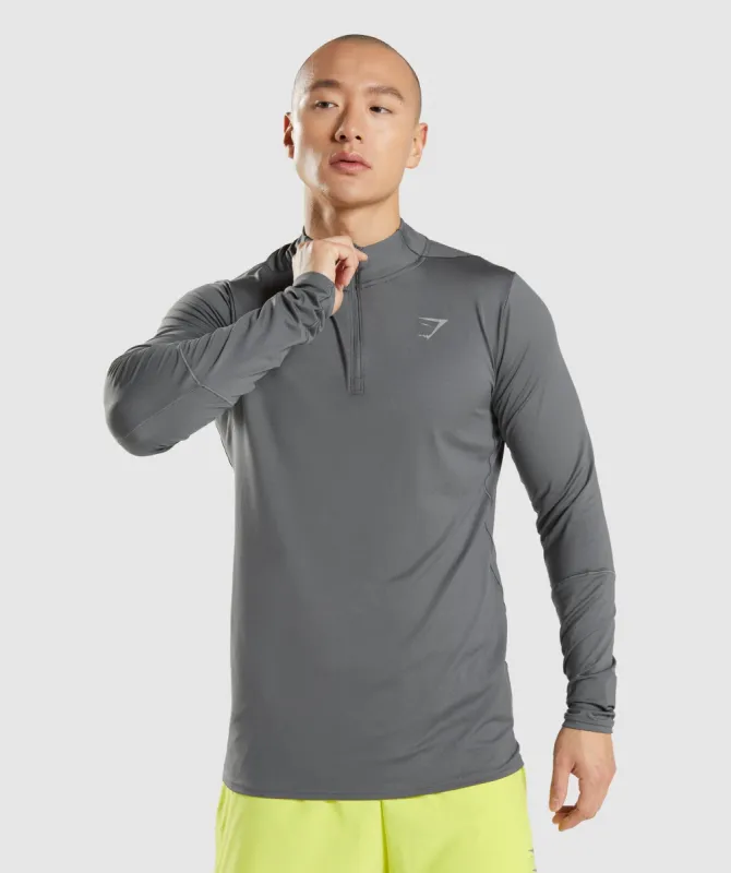 Gymshark Speed 1/4 Zip Pullover - Charcoal sold by Gymshark