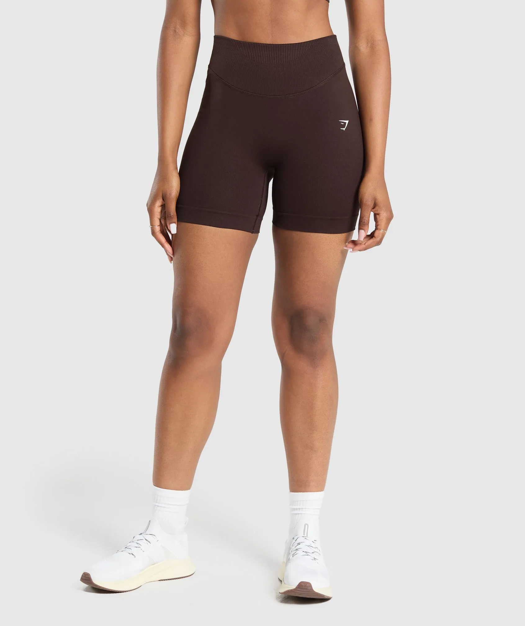 Gymshark Sweat Seamless Shorts - Heritage Brown sold by Gymshark